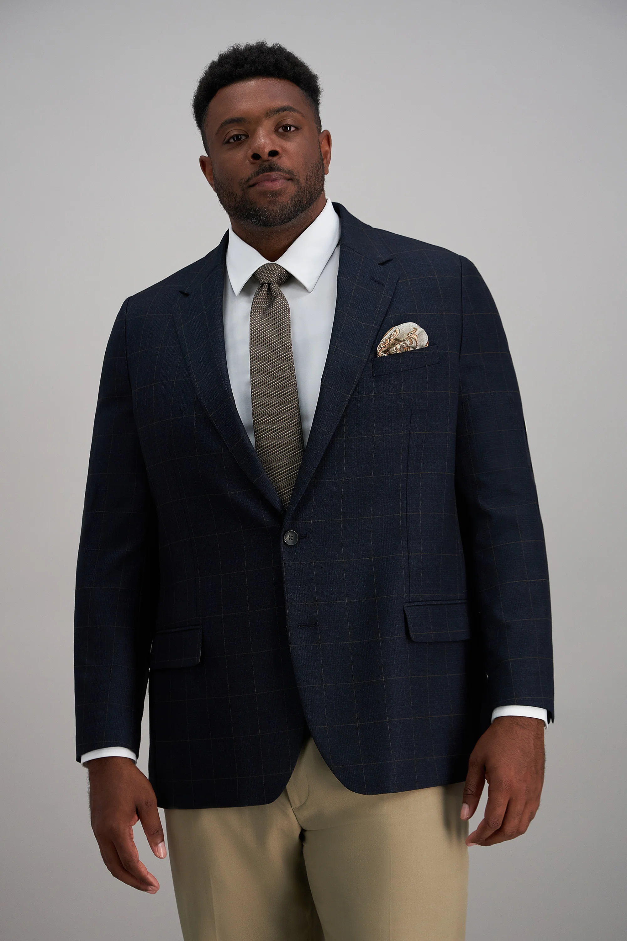 Big & Tall J.M. Haggar Glen Plaid Sport Coat