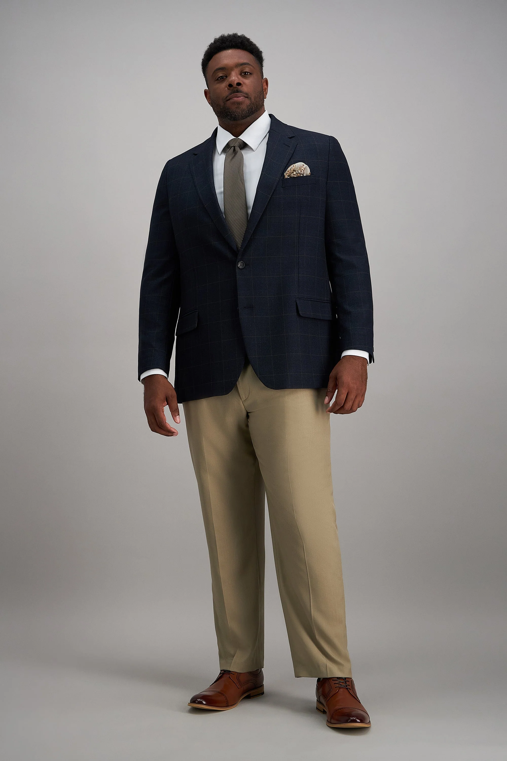 Big & Tall J.M. Haggar Glen Plaid Sport Coat - Image 3