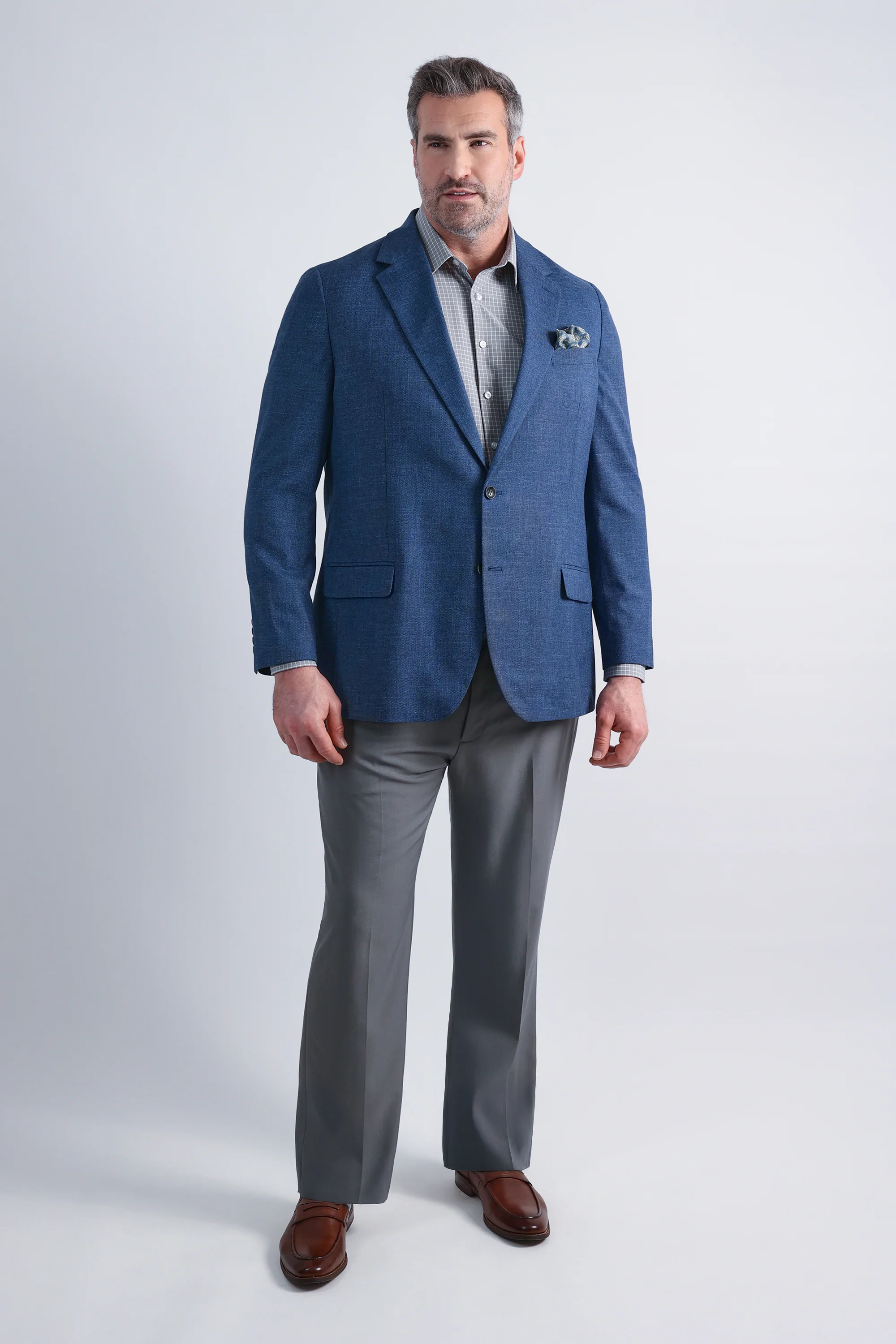 Big & Tall J.M. Haggar Mélange Weave Sport Coat - Image 3
