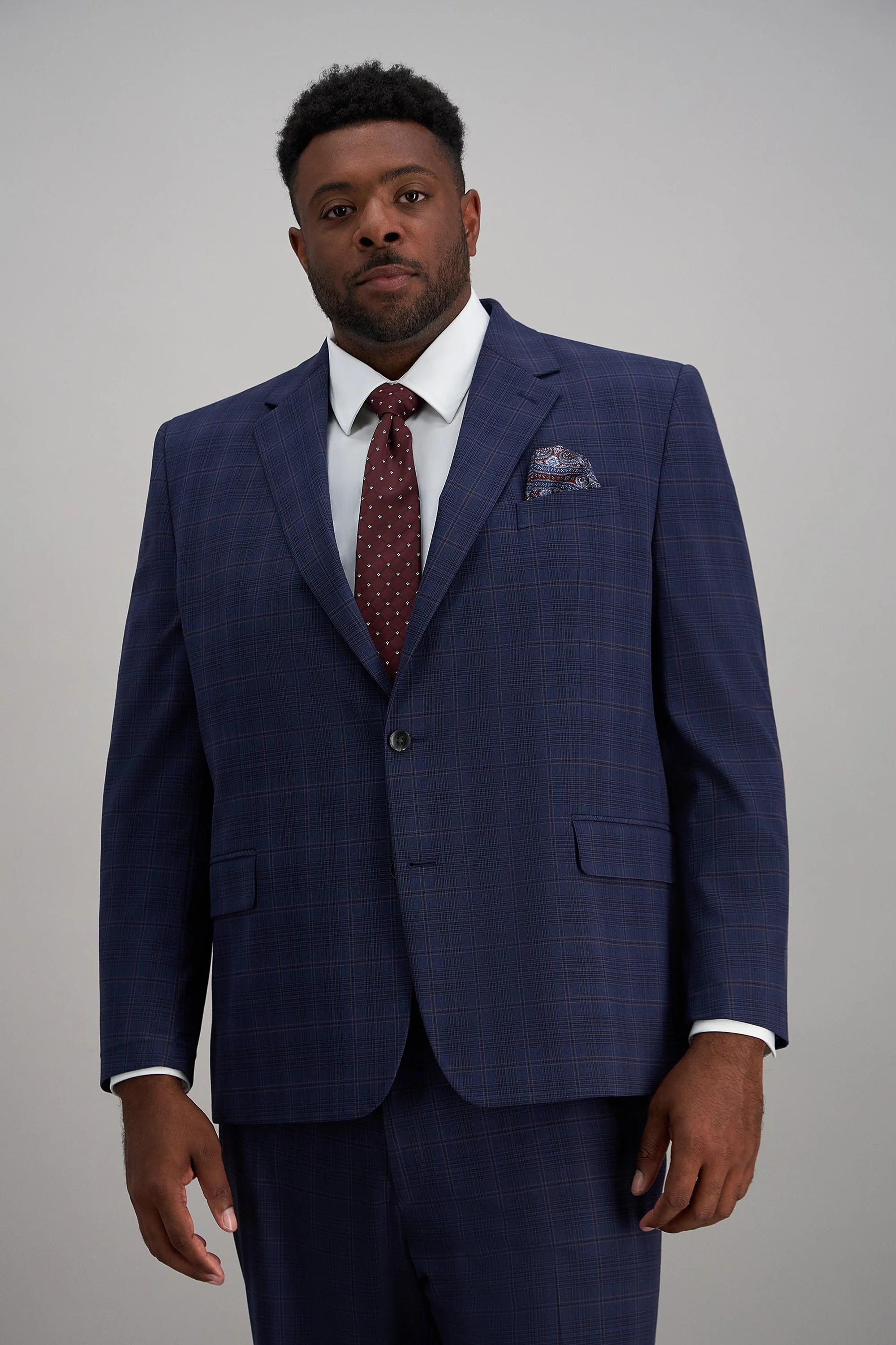 Big & Tall J.M. Haggar Prince of Wales Suit Jacket - Image 3