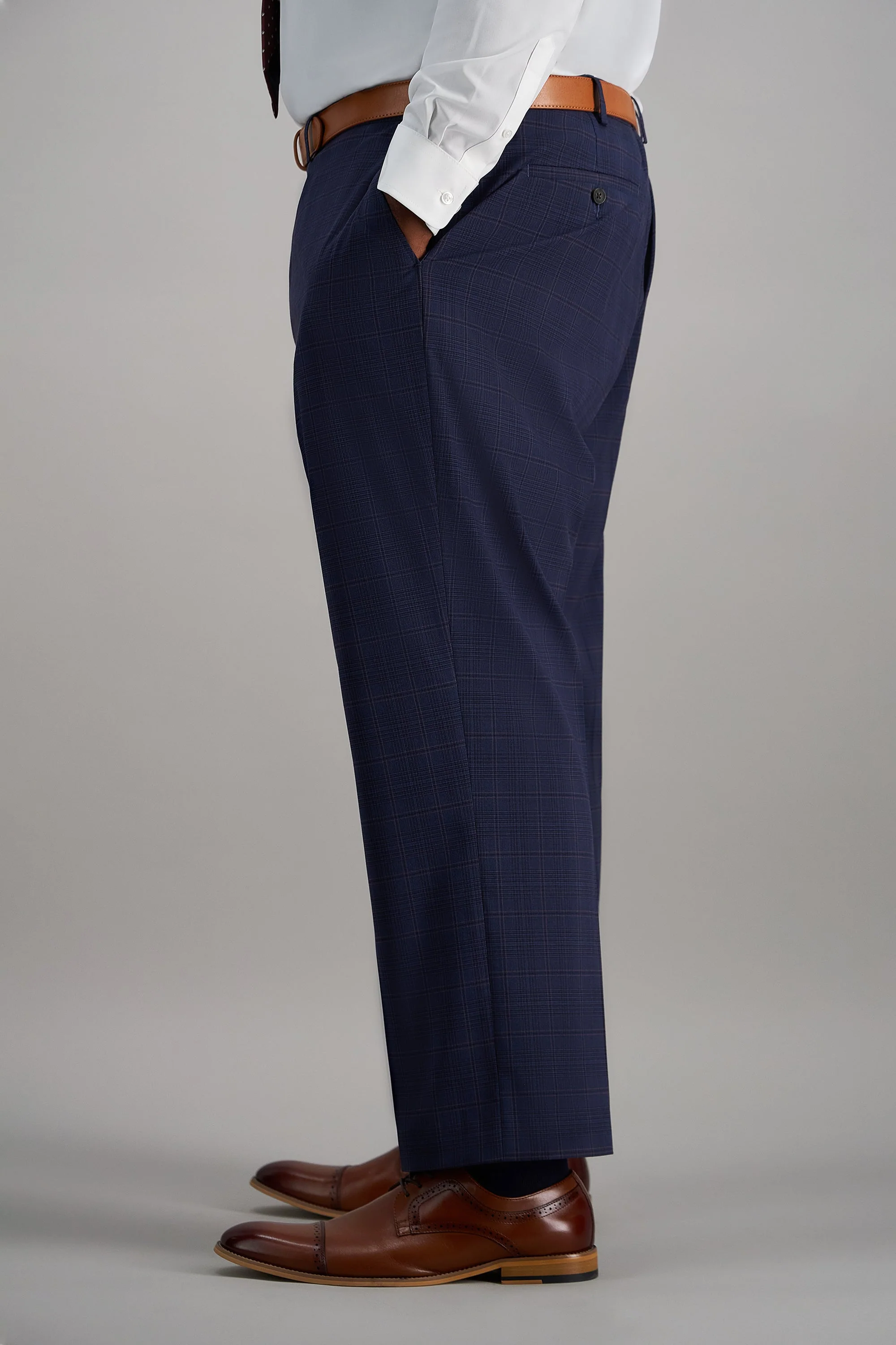 Big & Tall J.M. Haggar Prince of Wales Suit Pant - Image 4