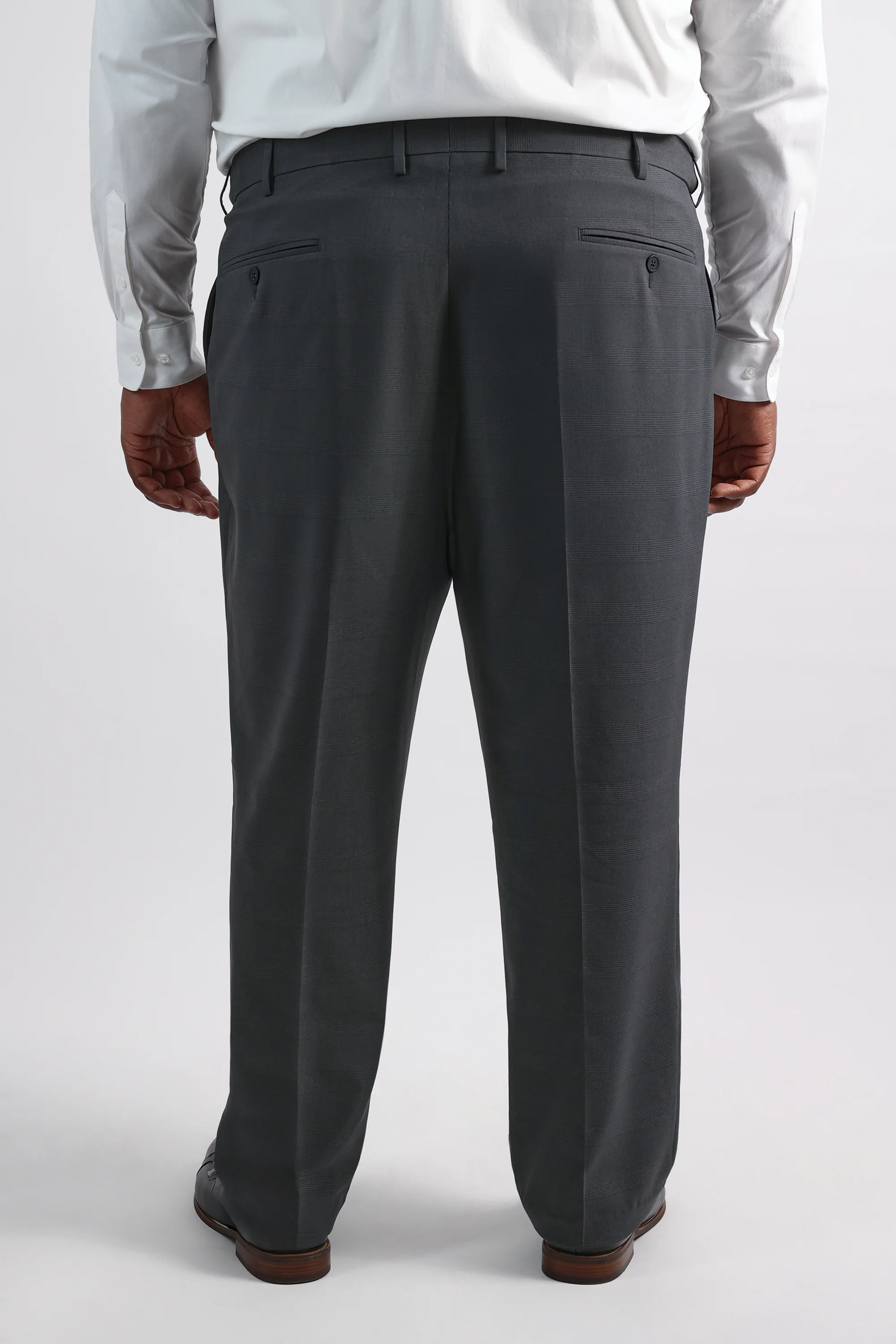 Big & Tall Premium Comfort Tonal Plaid Dress Pant - Image 4