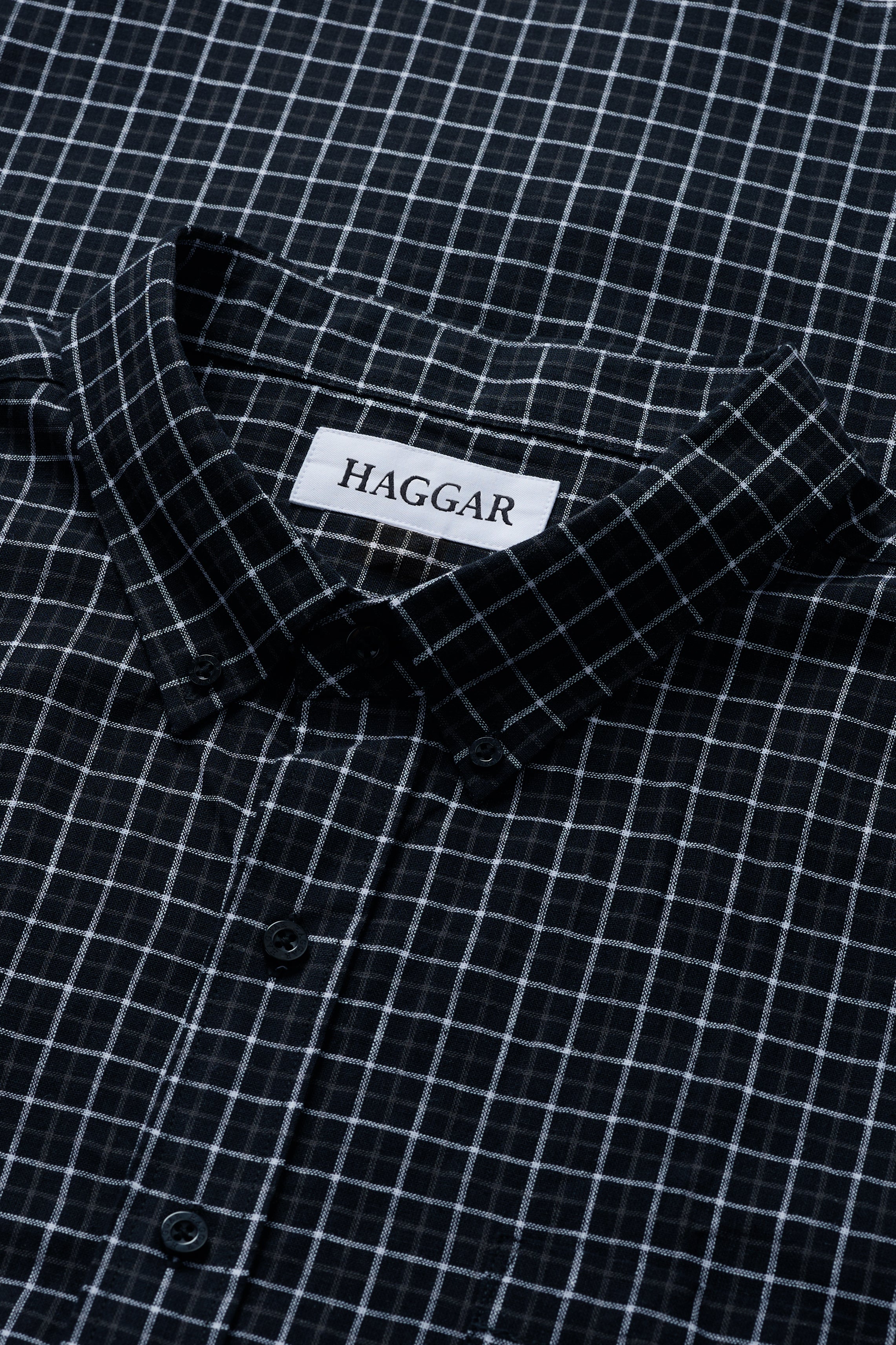 Big & Tall Short Sleeve Button Down Linen Shirt - Black - Image 4