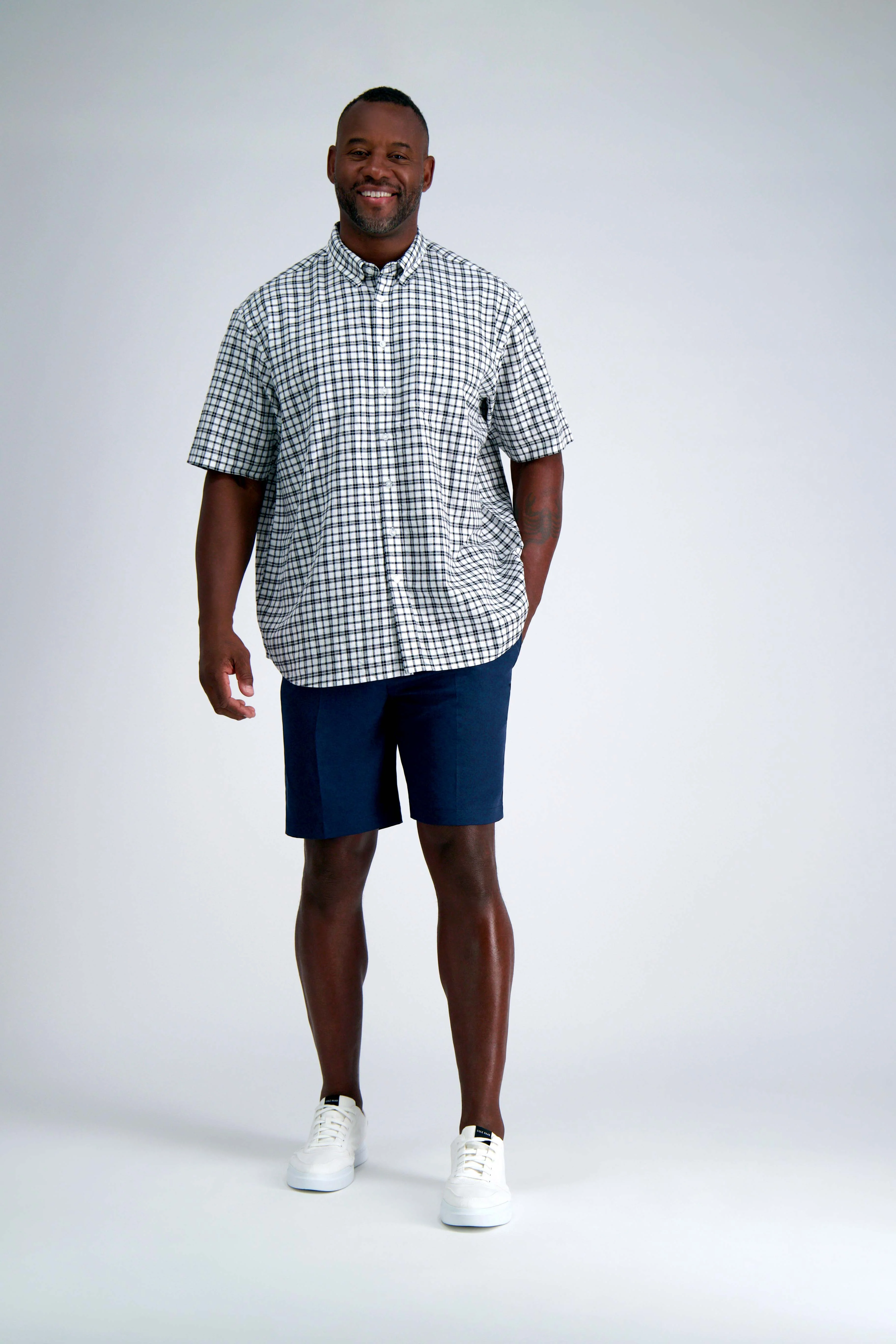 Big & Tall Short Sleeve Button-Down Linen Shirt - Image 3