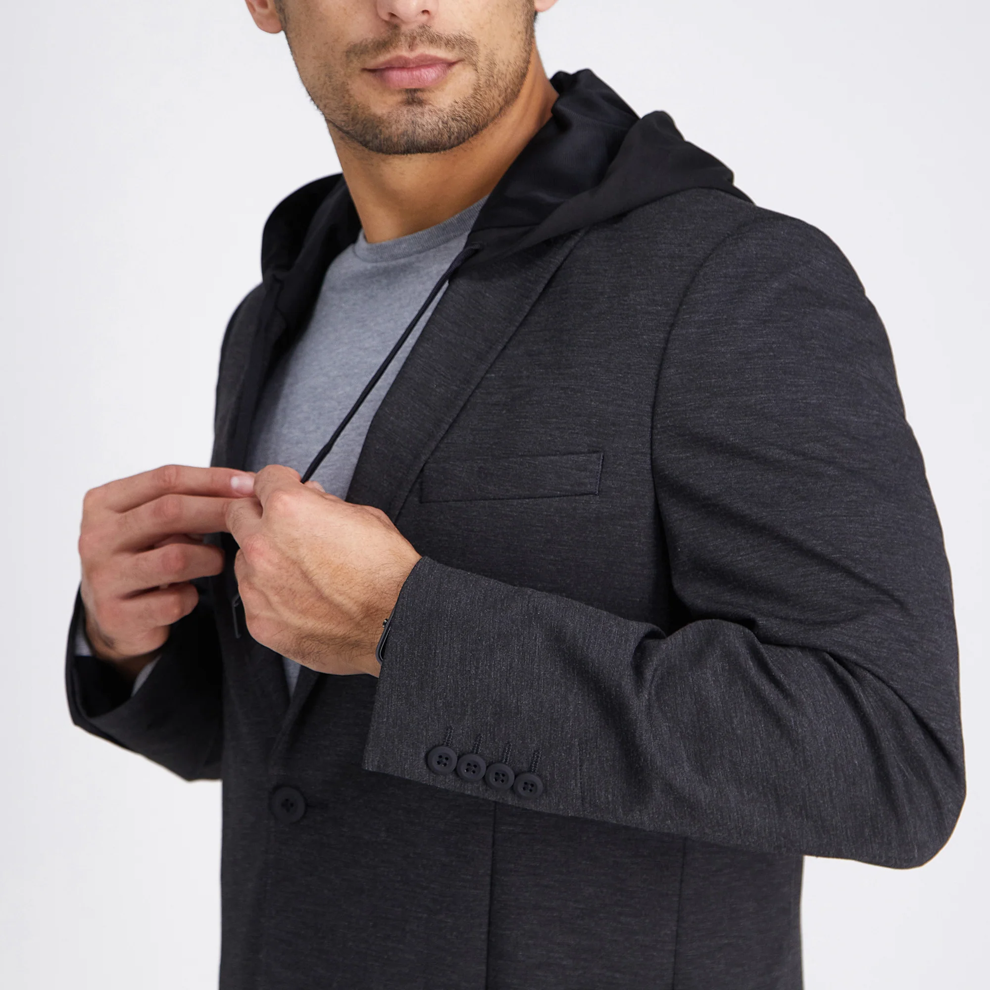 Haggar® Smart Wash® Hoodie Sport Coat - Image 4