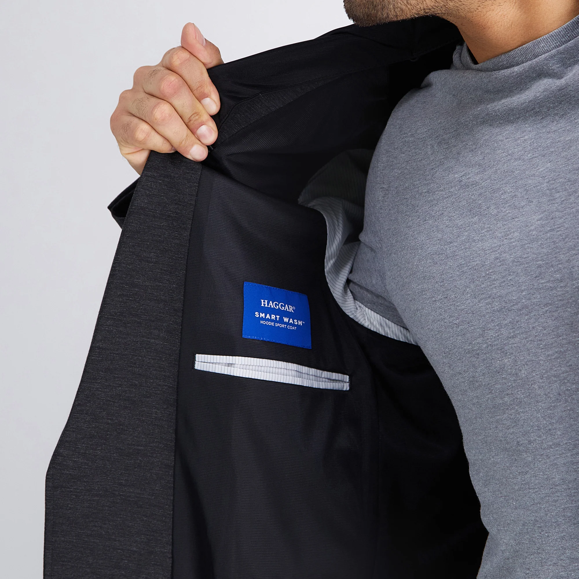 Haggar® Smart Wash® Hoodie Sport Coat - Image 5