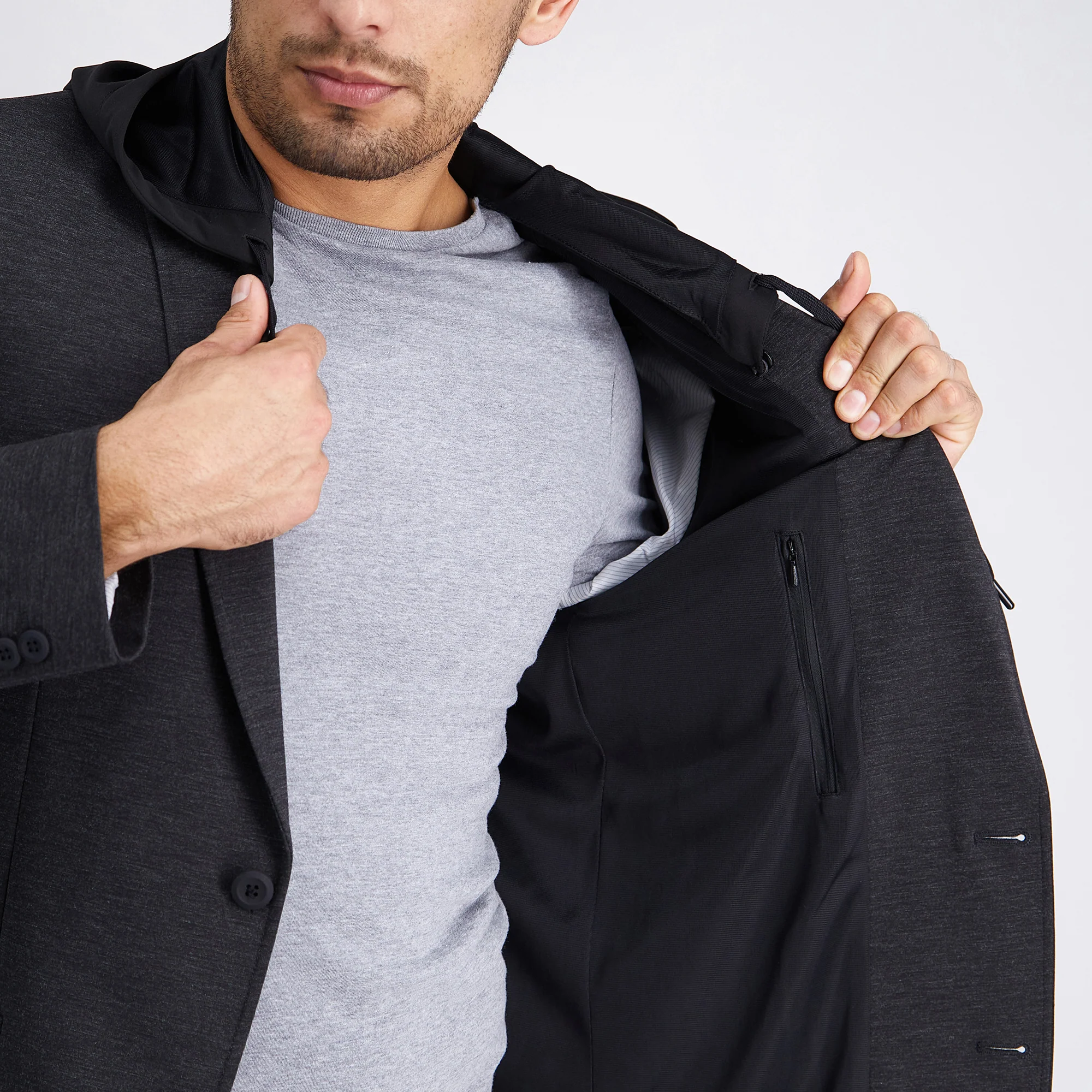 Haggar® Smart Wash® Hoodie Sport Coat - Image 6
