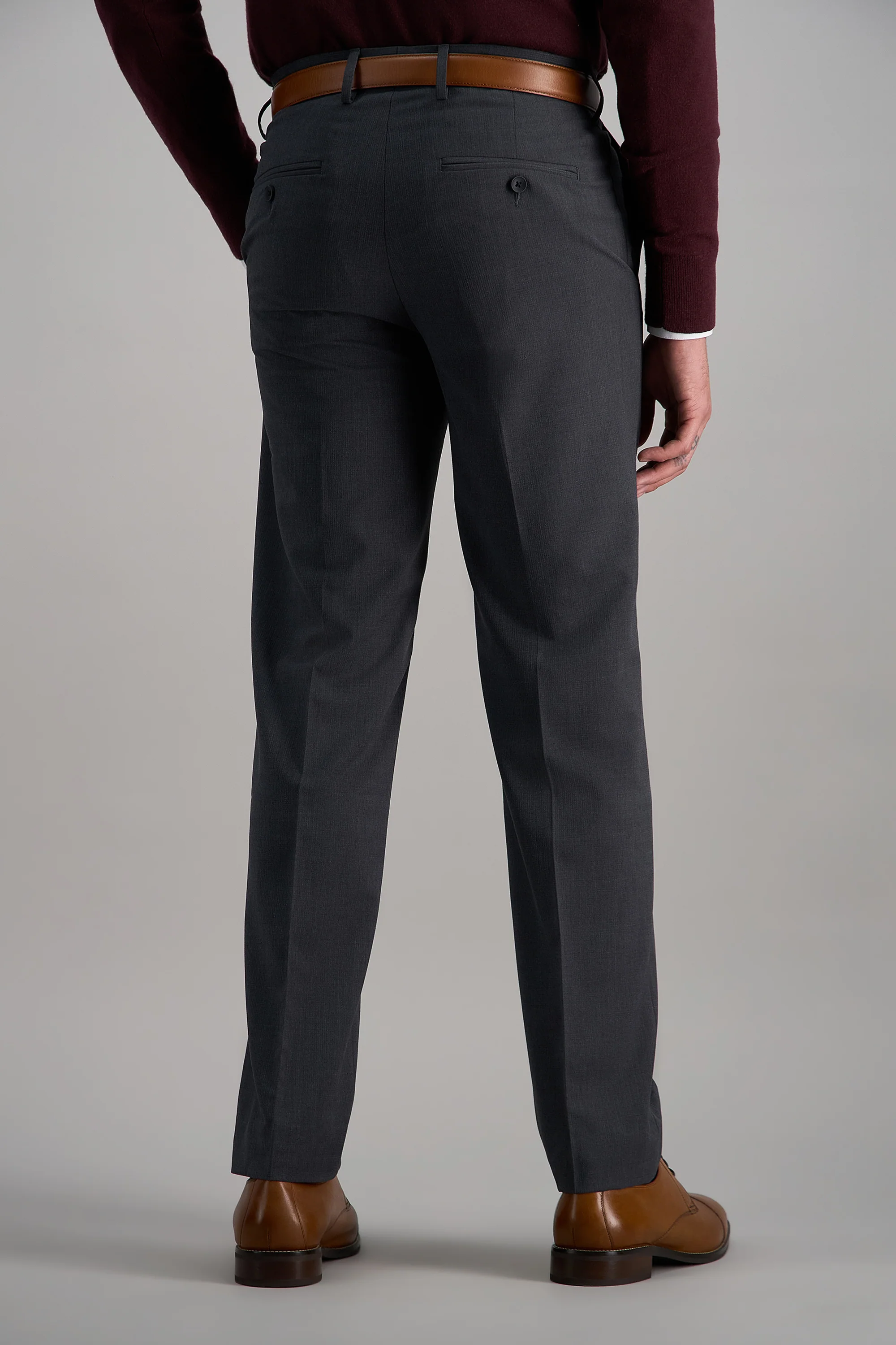 J.M. Haggar 4-Way Stretch Dress Pant - Check Glen Plaidㅤ - Image 4
