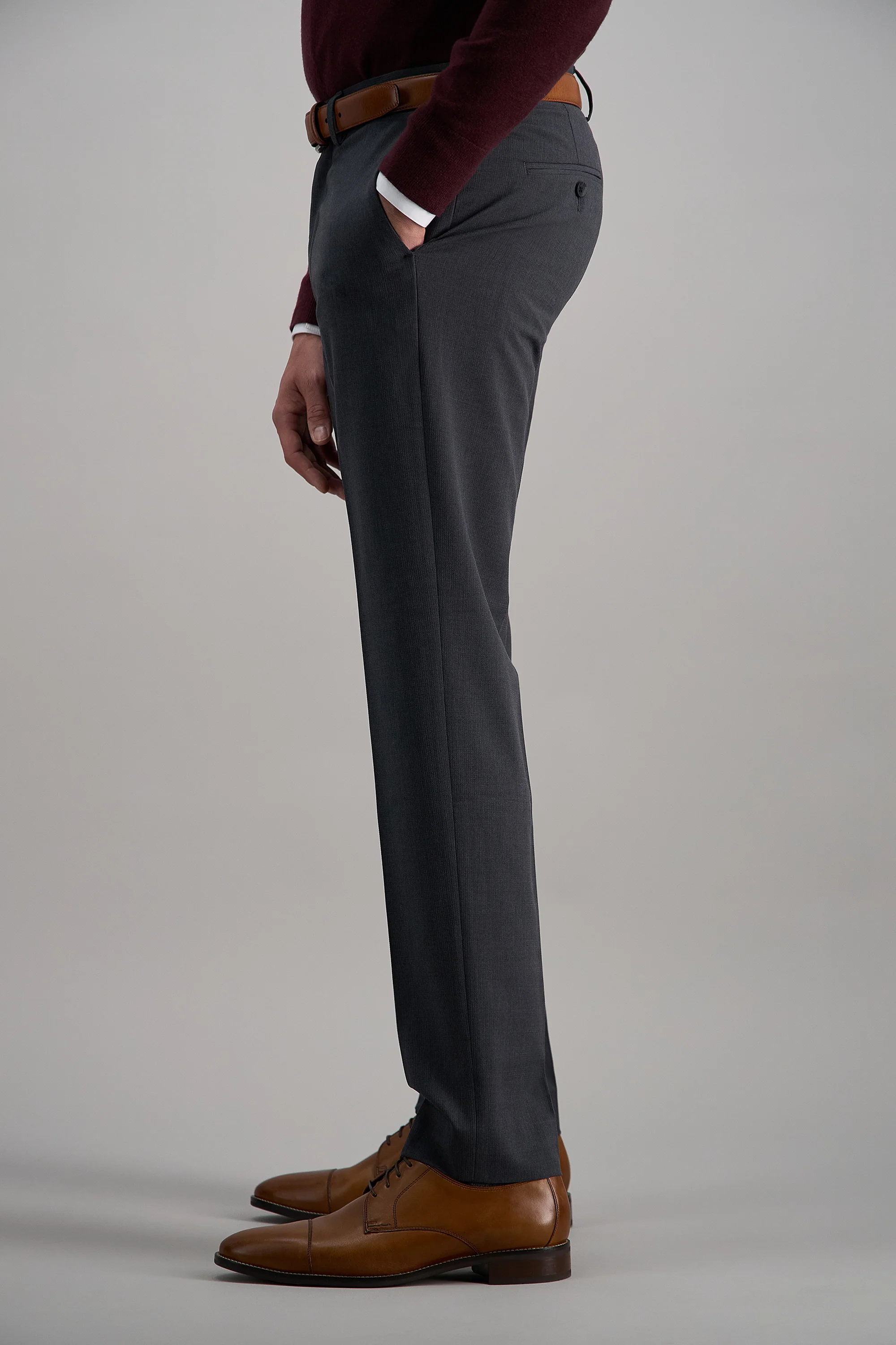 J.M. Haggar 4-Way Stretch Dress Pant - Check Glen Plaidㅤ - Image 5