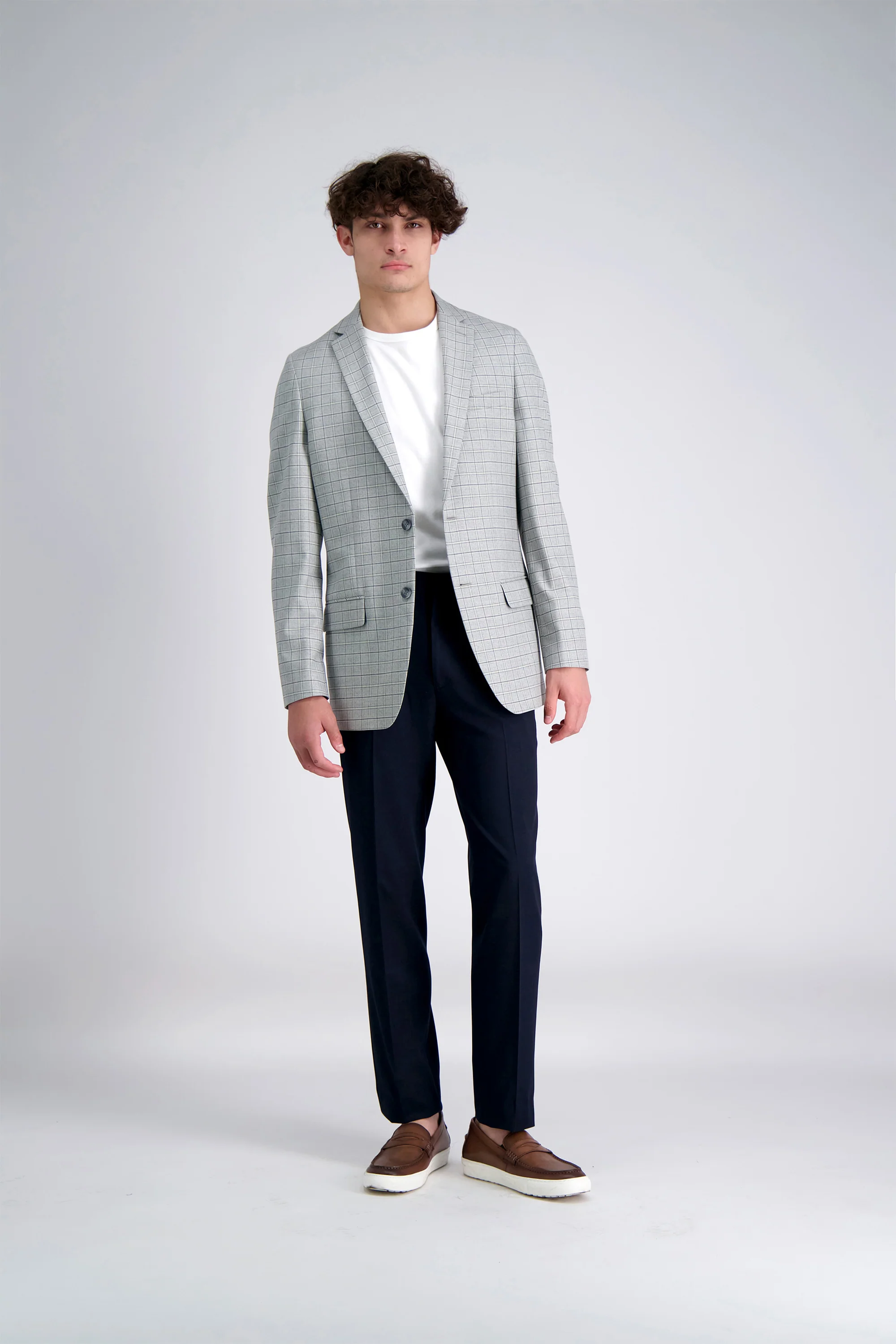 J.M. Haggar 4-Way Stretch Dress Pant - Check Glen Plaidㅤ - Image 6