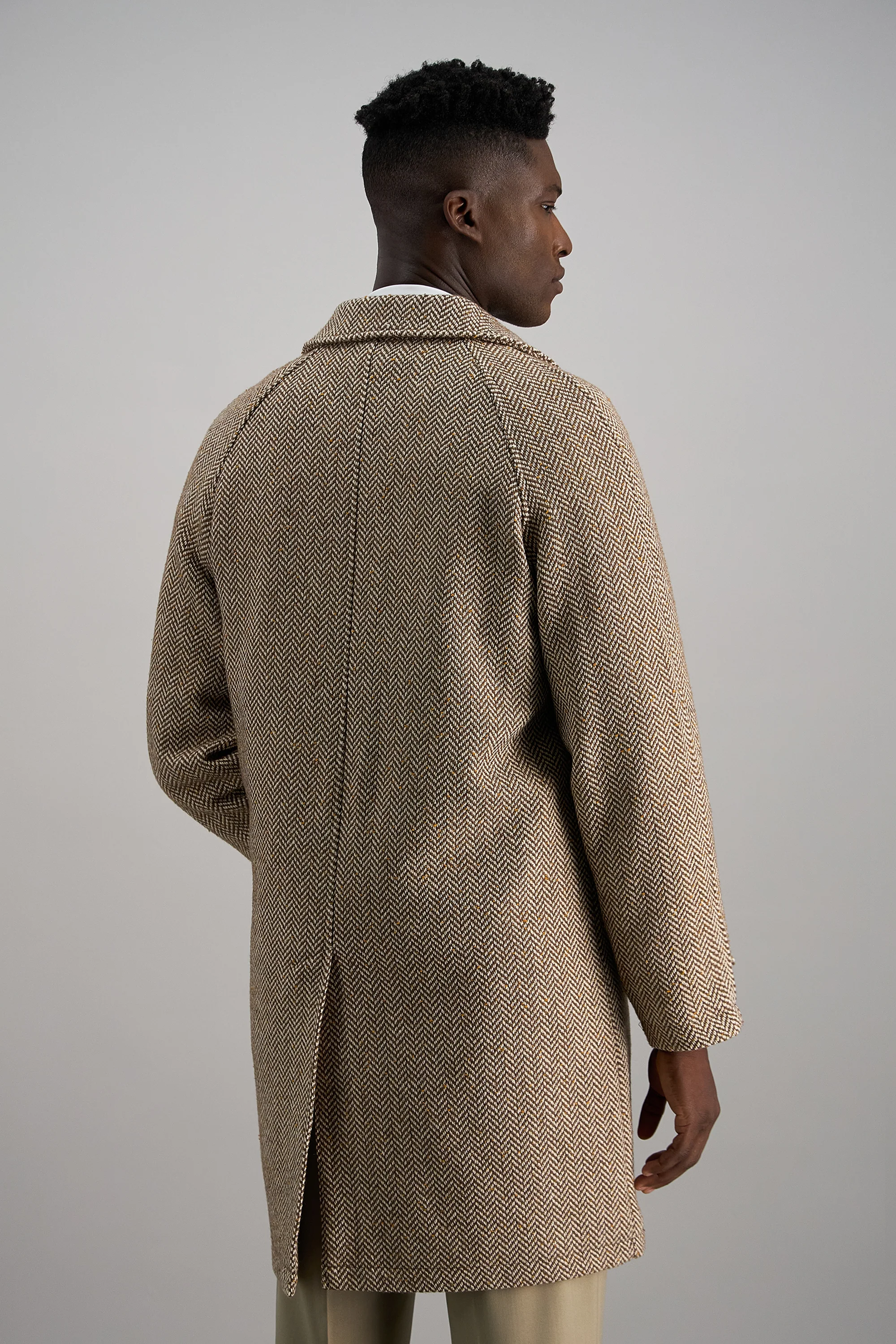 J.M. Haggar Herringbone Overcoat - Image 4
