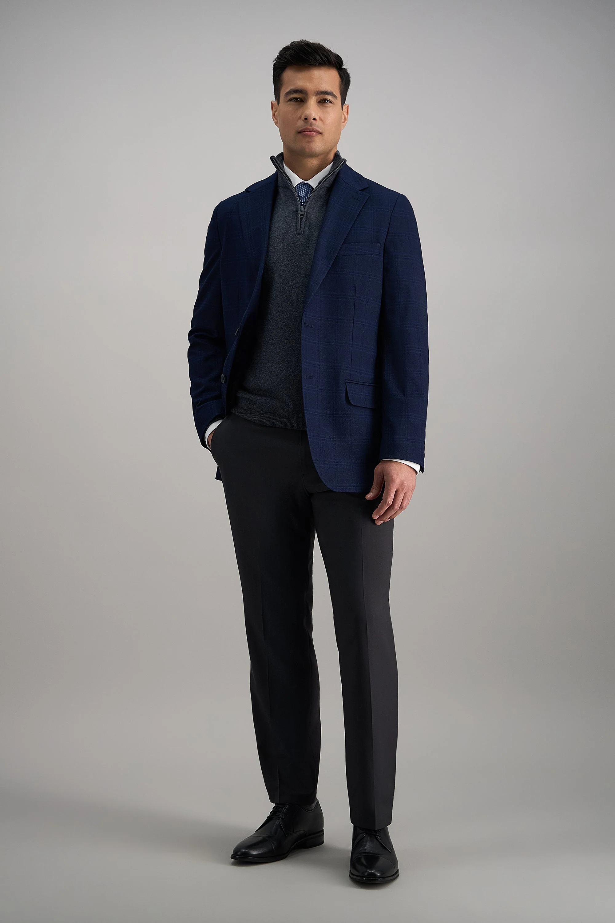 J.M. Haggar Large Tonal Plaid Sport Coat - Image 3