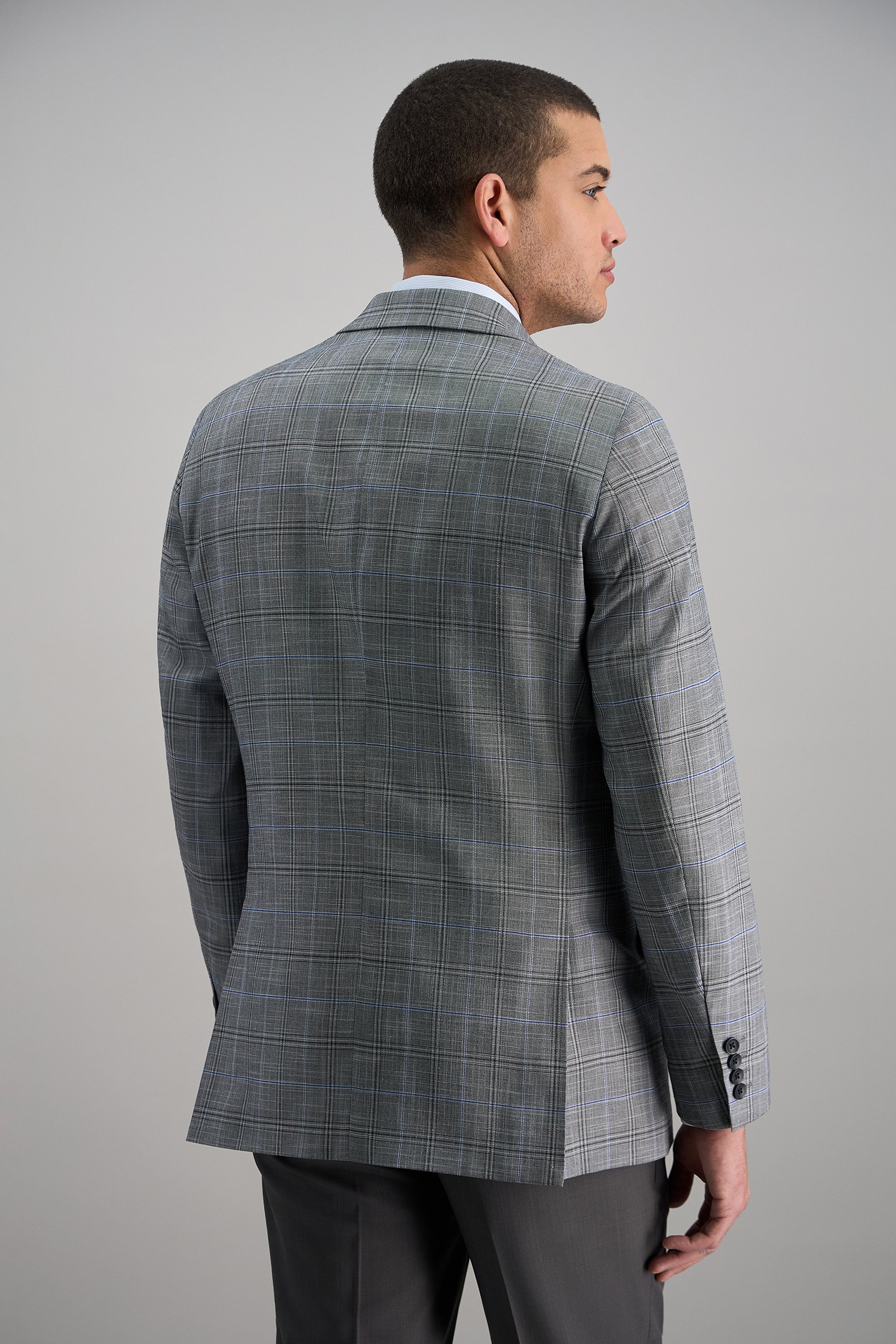 J.M. Haggar Slub Glen Plaid Sport Coat - Image 4