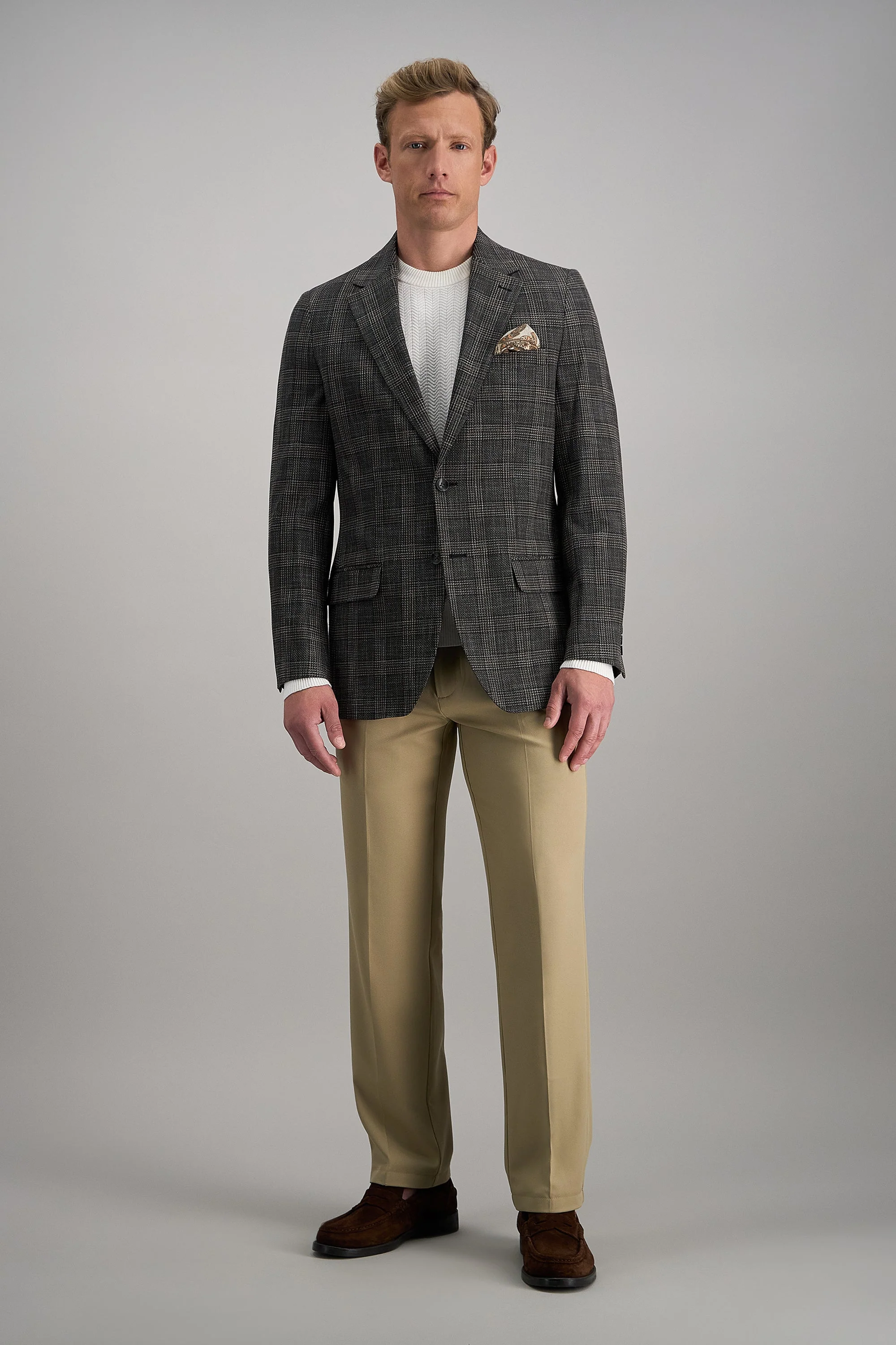 J.M. Haggar Slub Glen Plaid Sport Coat - Image 3