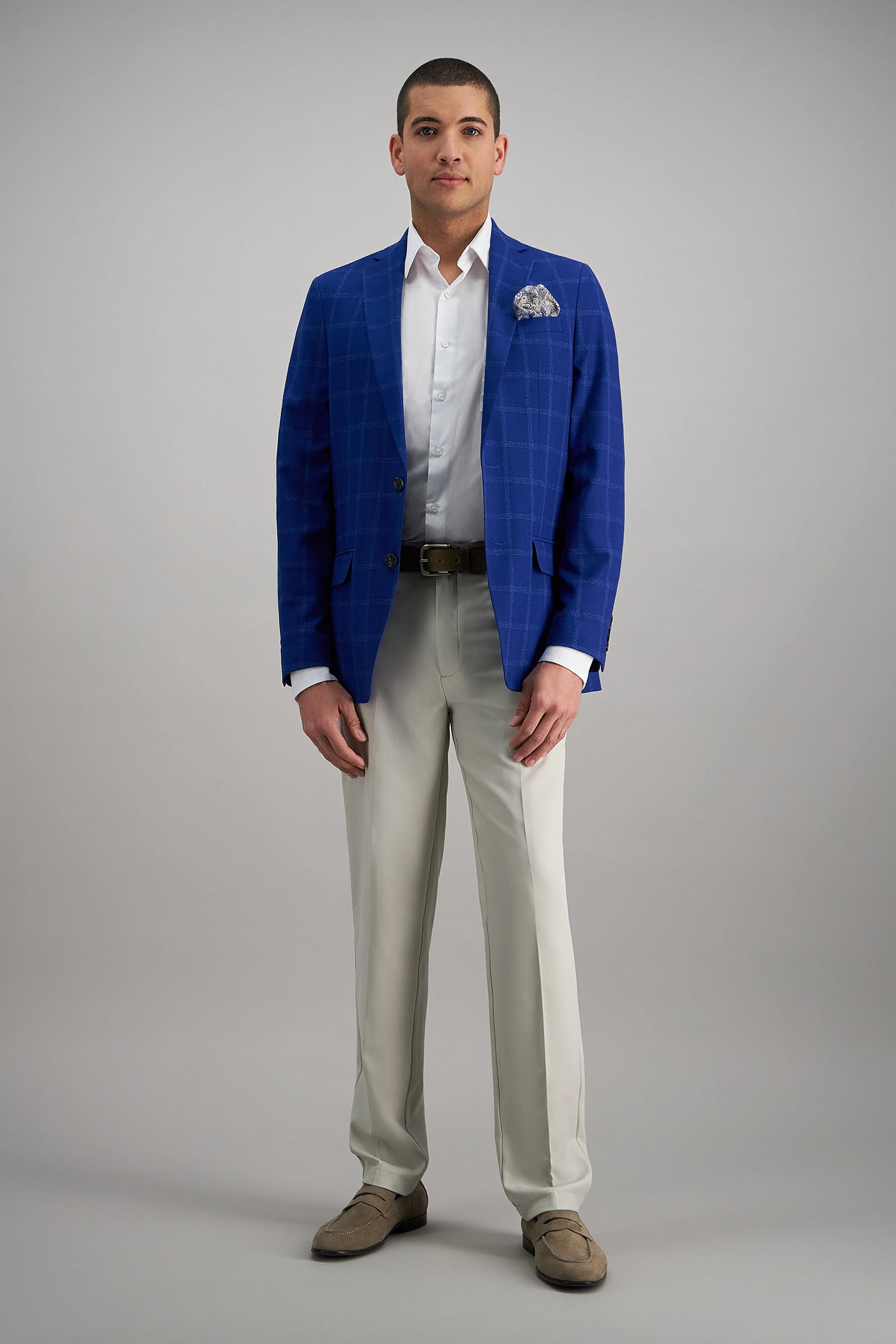 J.M. Haggar Slub Windowpane Sport Coat - Image 3