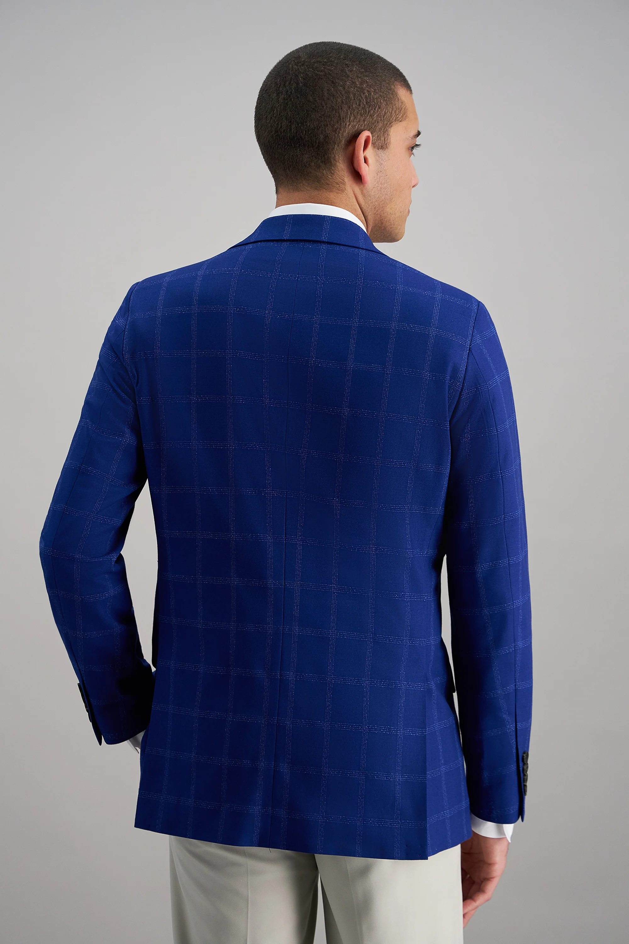J.M. Haggar Slub Windowpane Sport Coat - Image 4