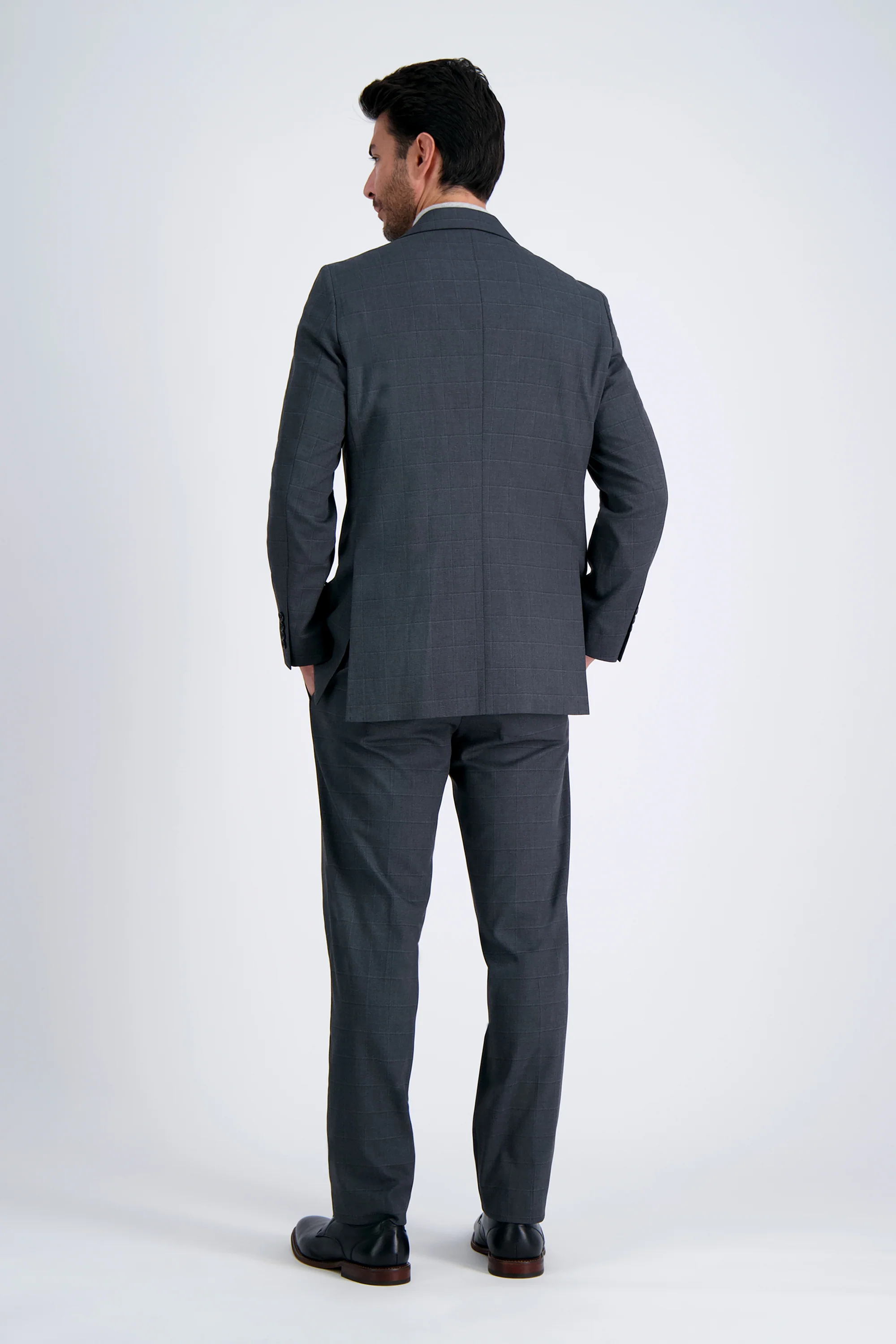 J.M. Haggar Windowpane Suit Jacket - Image 8
