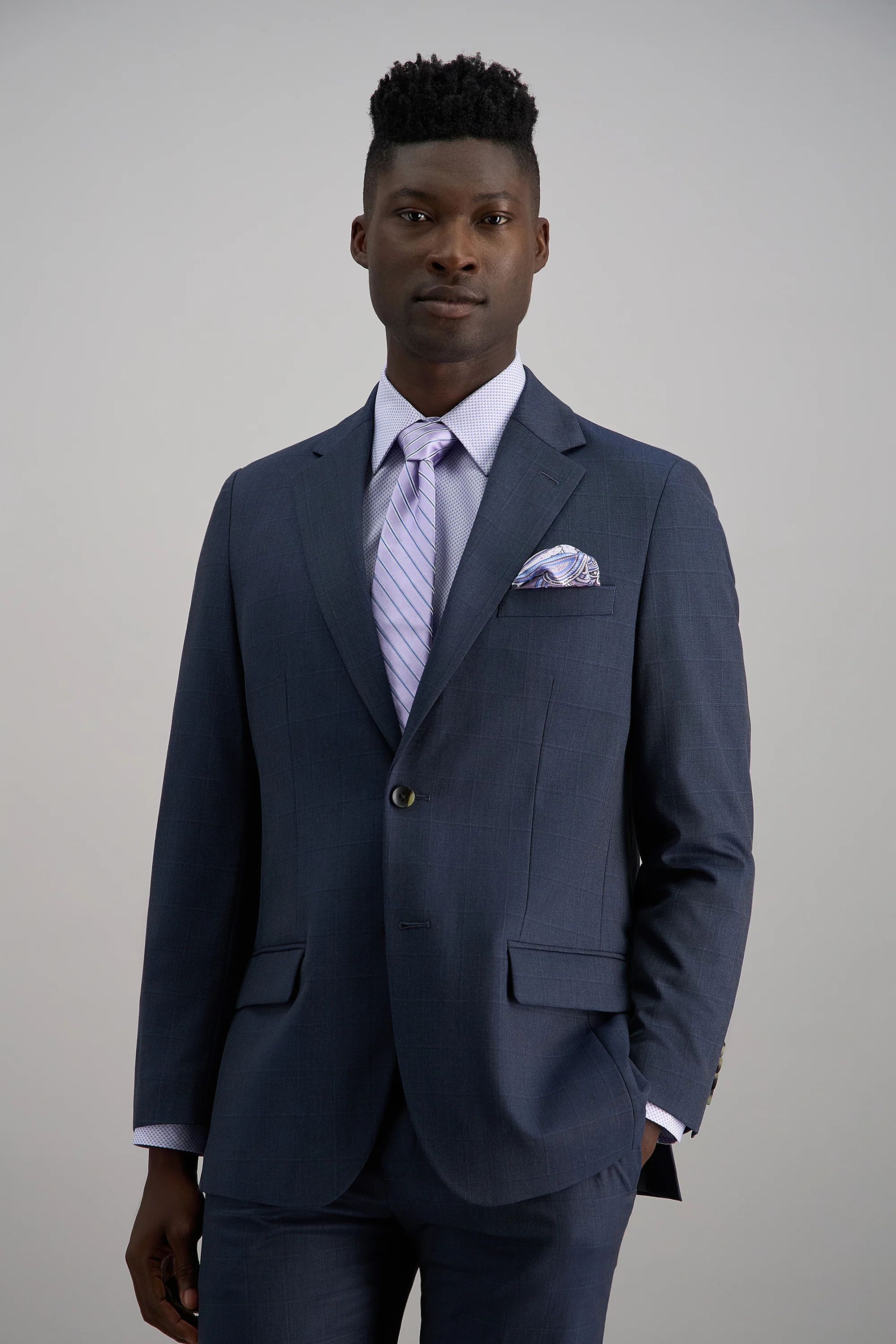 J.M. Haggar Windowpane Suit Jacket - Image 3