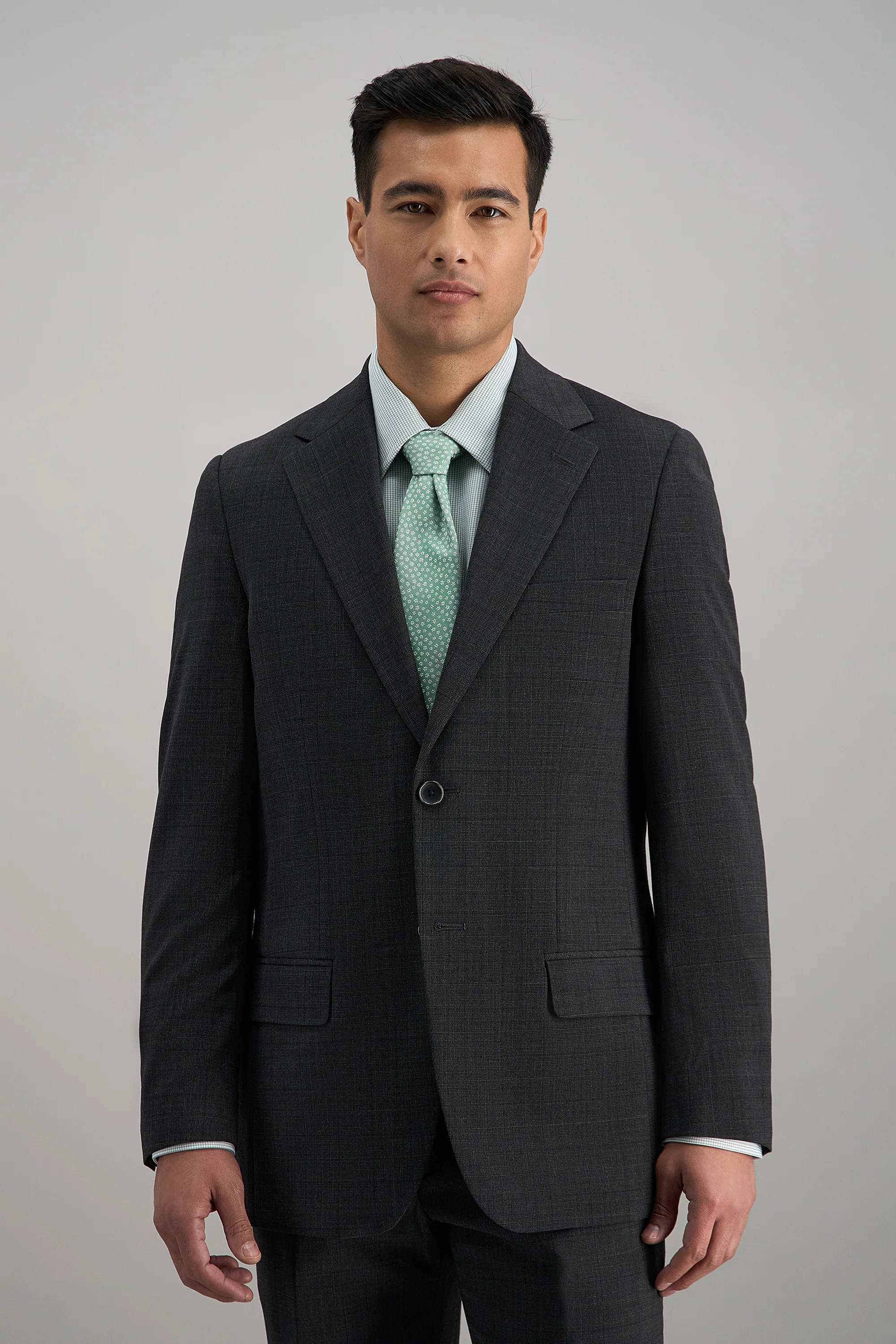 J.M. Haggar Wool Windowpane Suit Jacket - Image 3