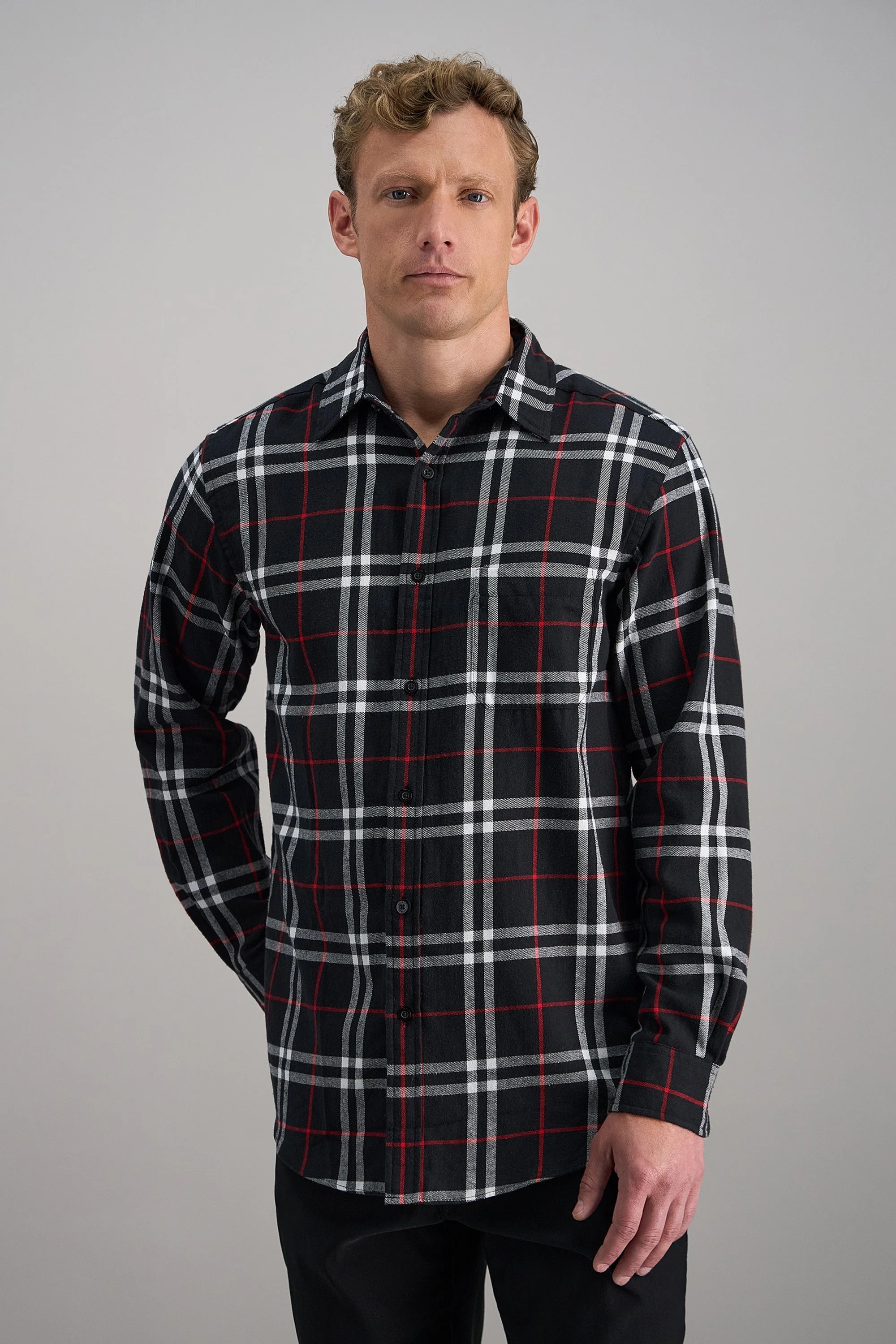 Long Sleeve Flannel Plaid Shirt