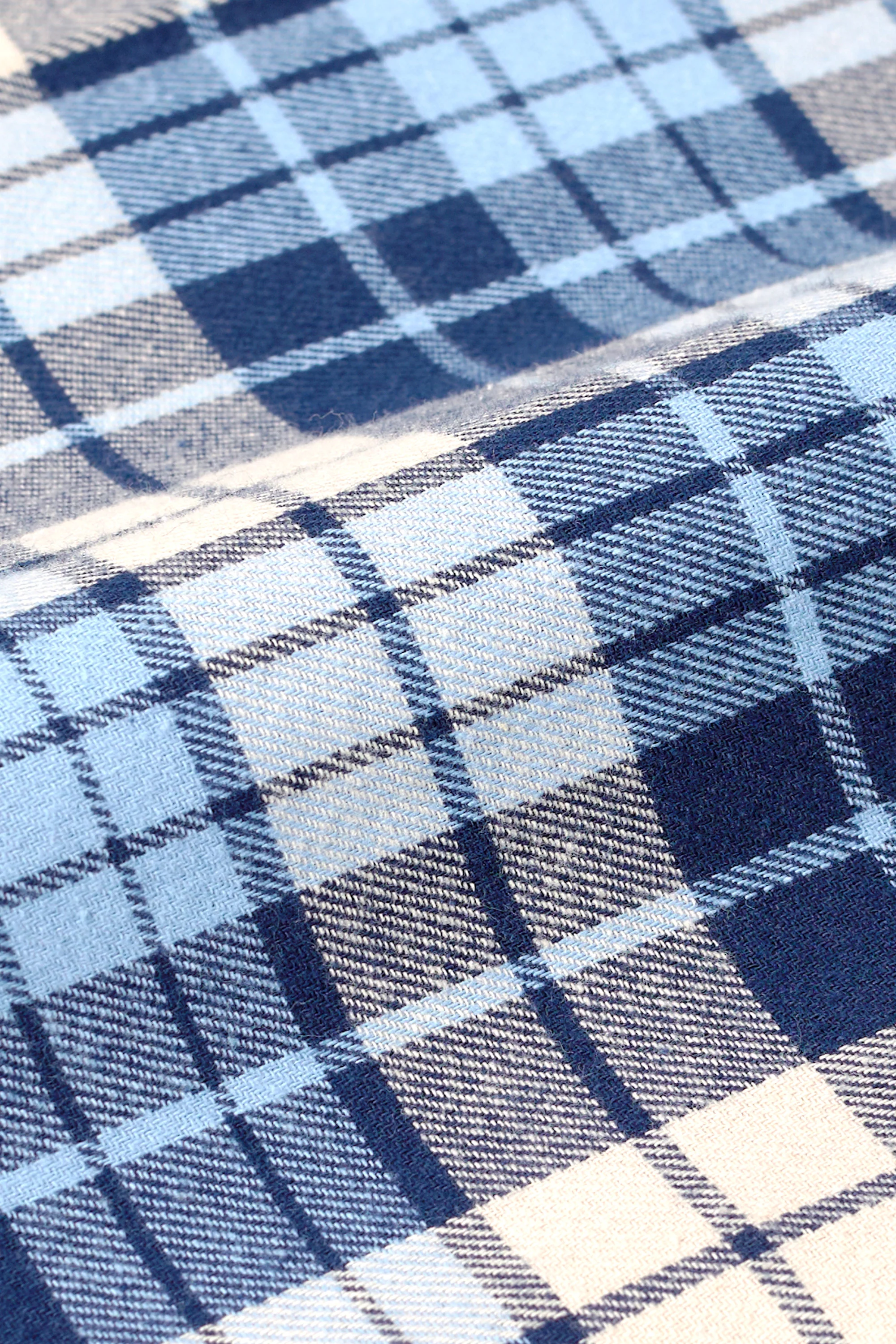 Long Sleeve Flannel Plaid Shirt - Blue - Image 4