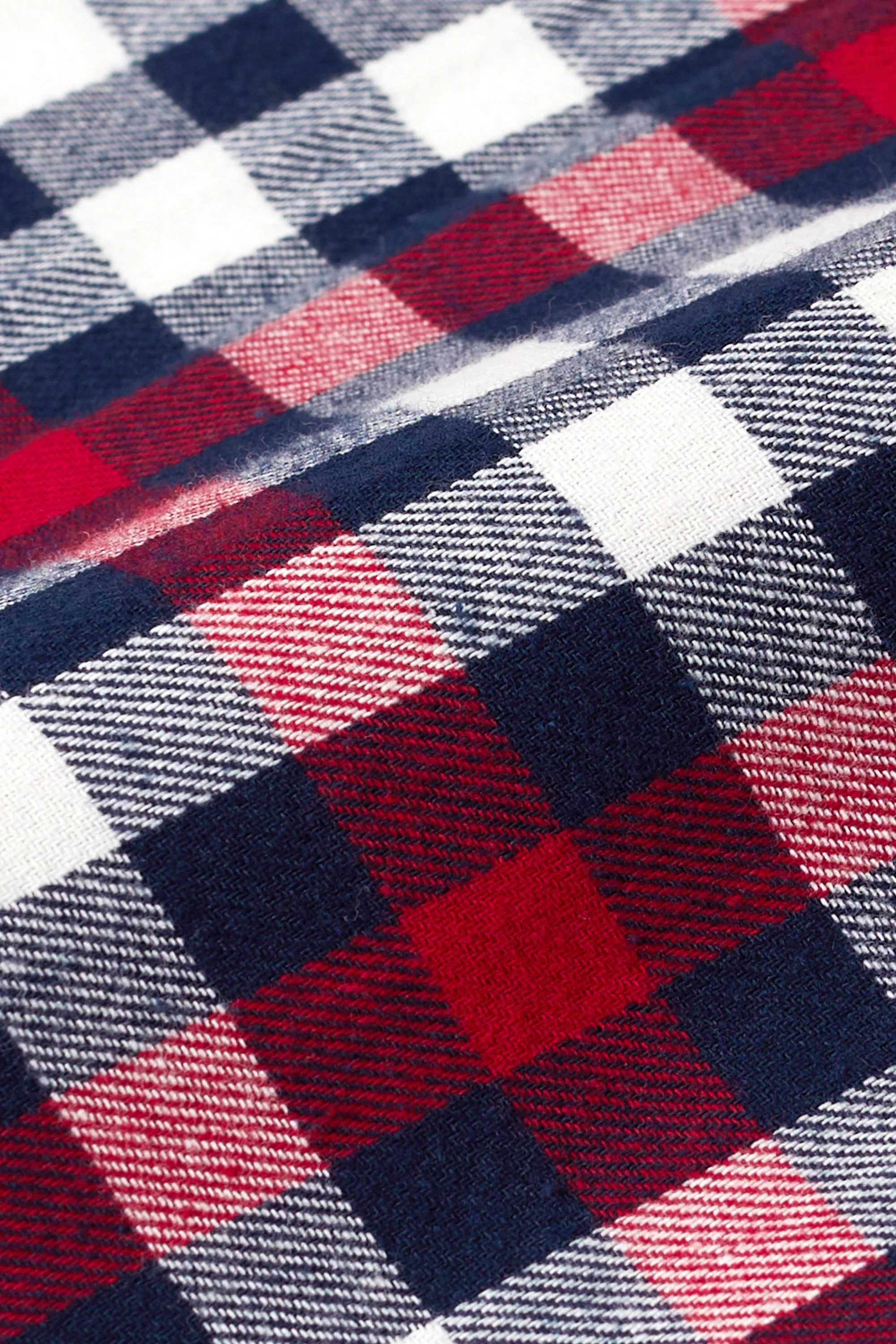 Long Sleeve Flannel Plaid Shirt - Brick - Image 5