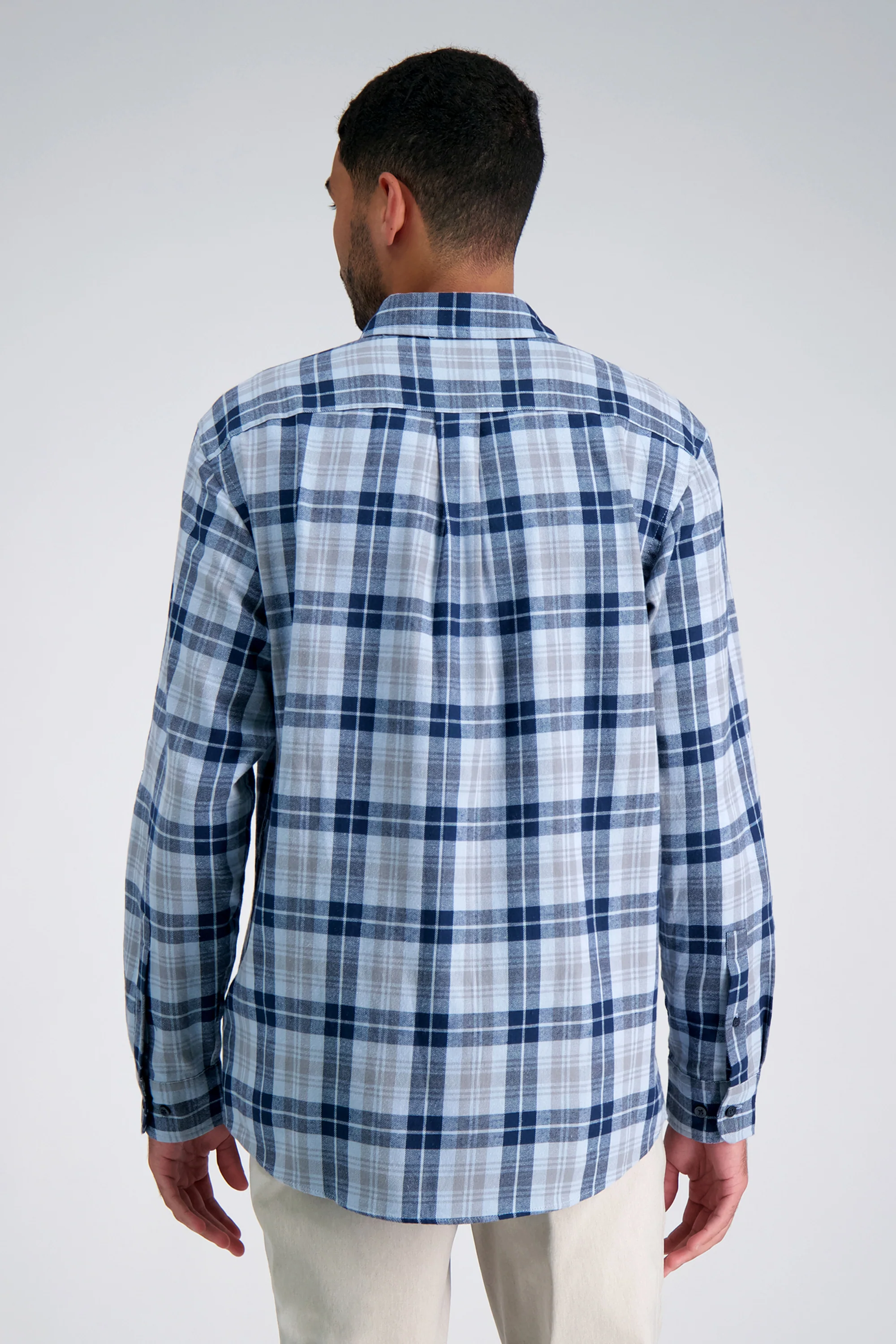 Long Sleeve Flannel Plaid Shirt - Image 6