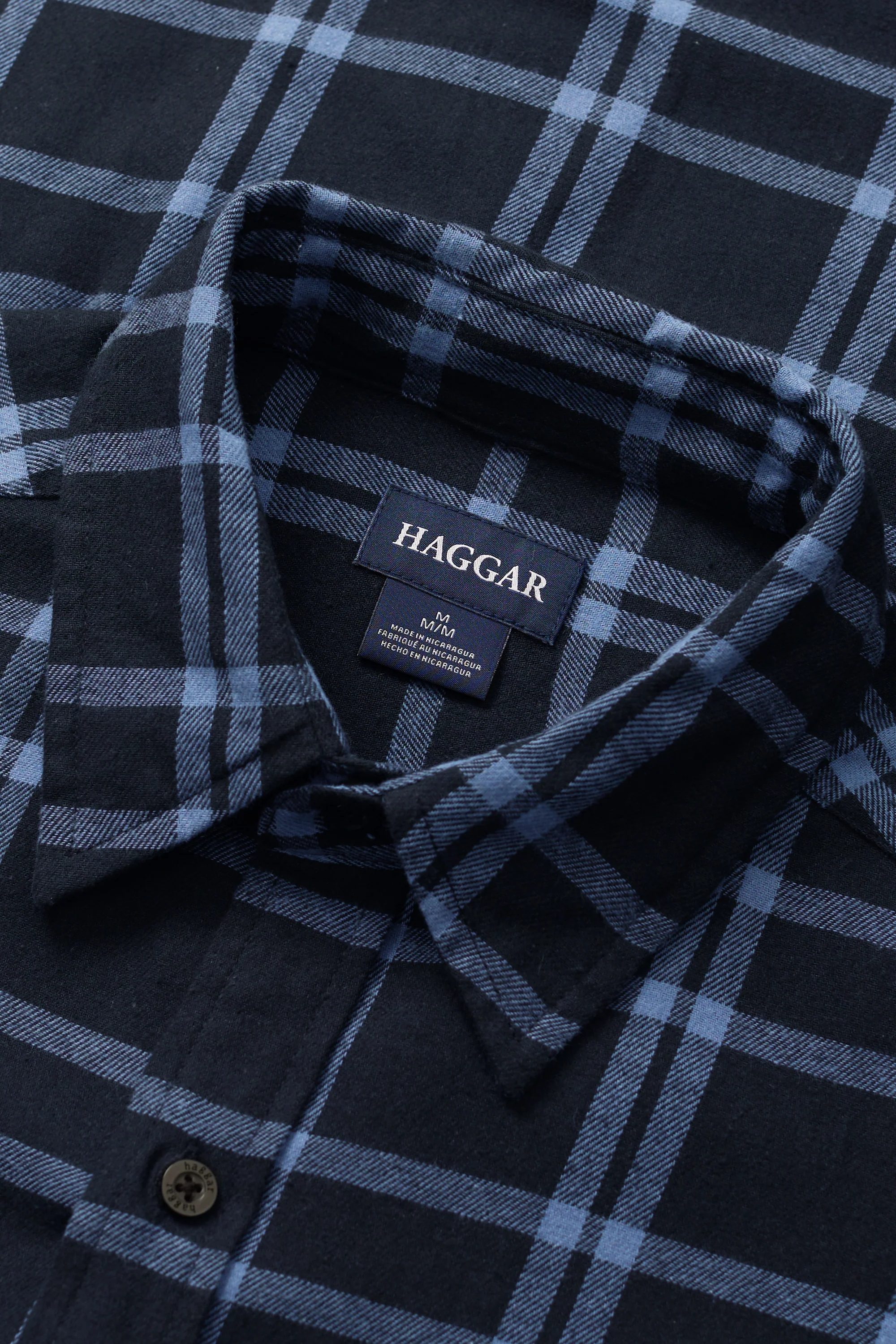 Long Sleeve Flannel Shirt - Dark Blue - Image 4