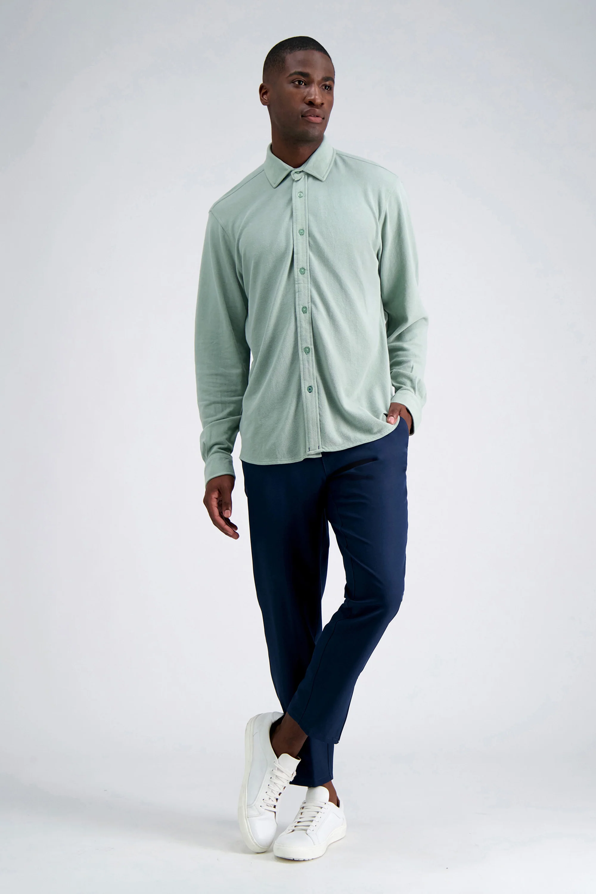Long Sleeve Pique Shirt - Image 3