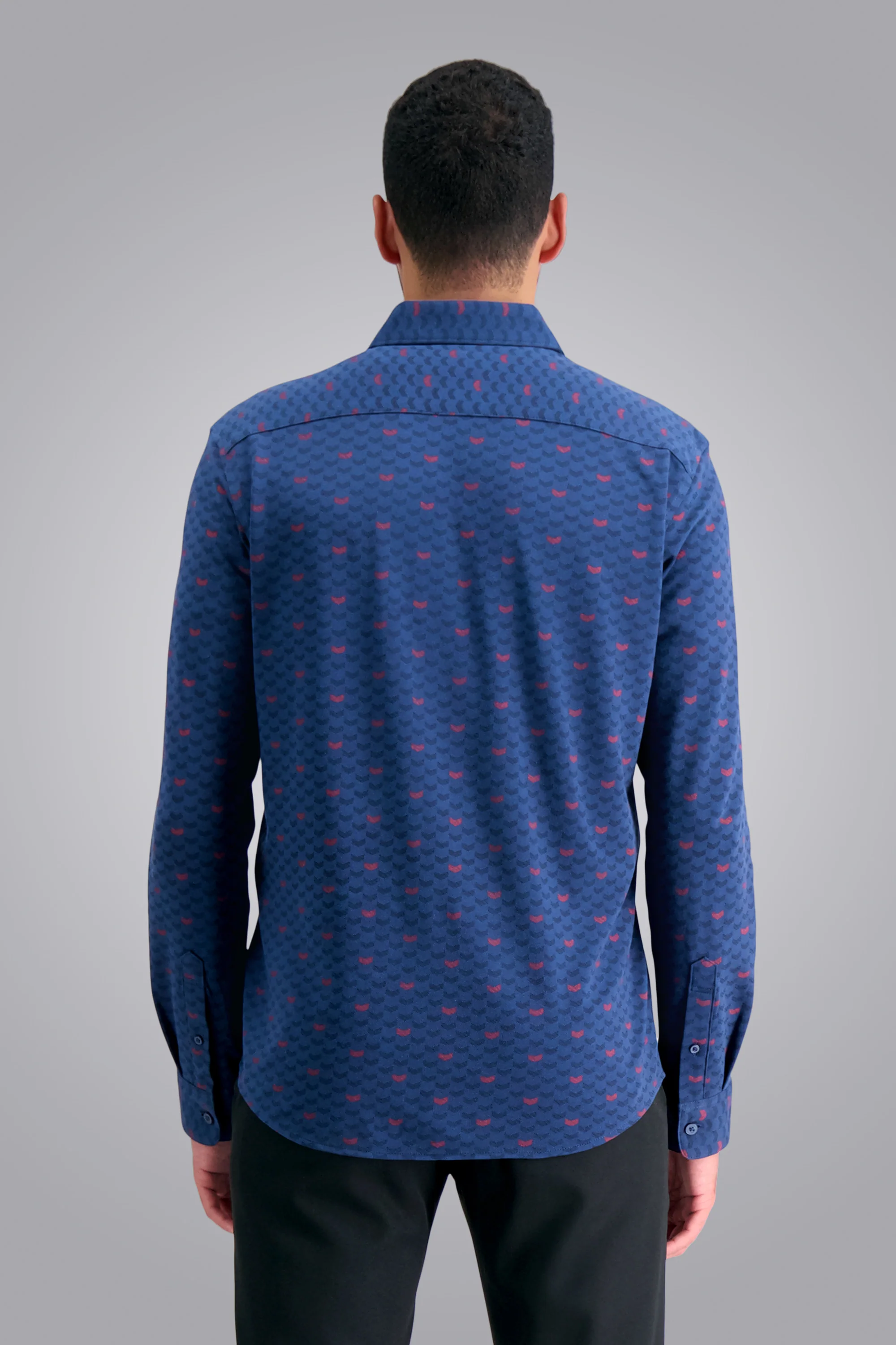 Long Sleeve Chevron Pique Shirt - Image 2