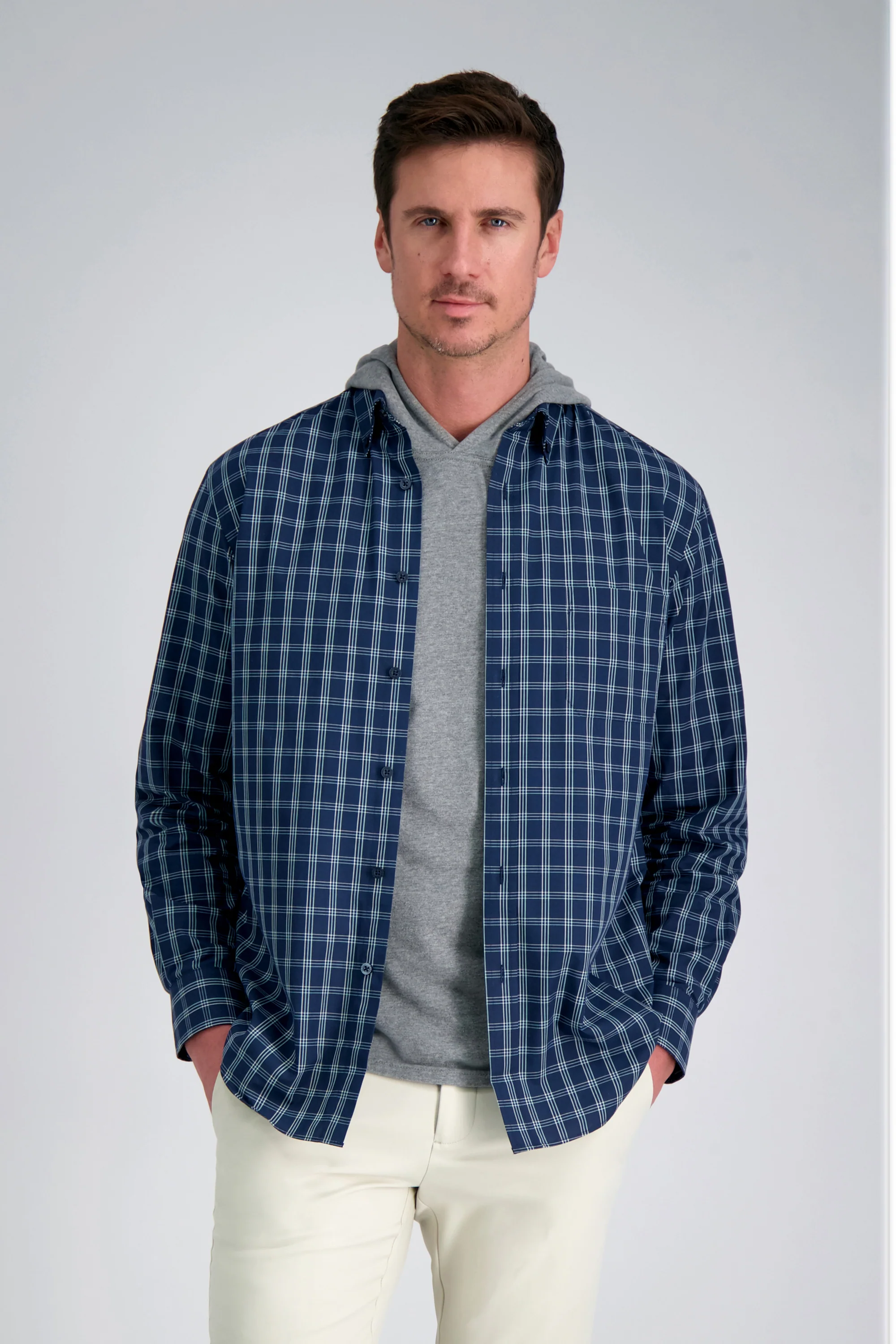 Life Khaki™ Long Sleeve Poplin Shirt - Navy
