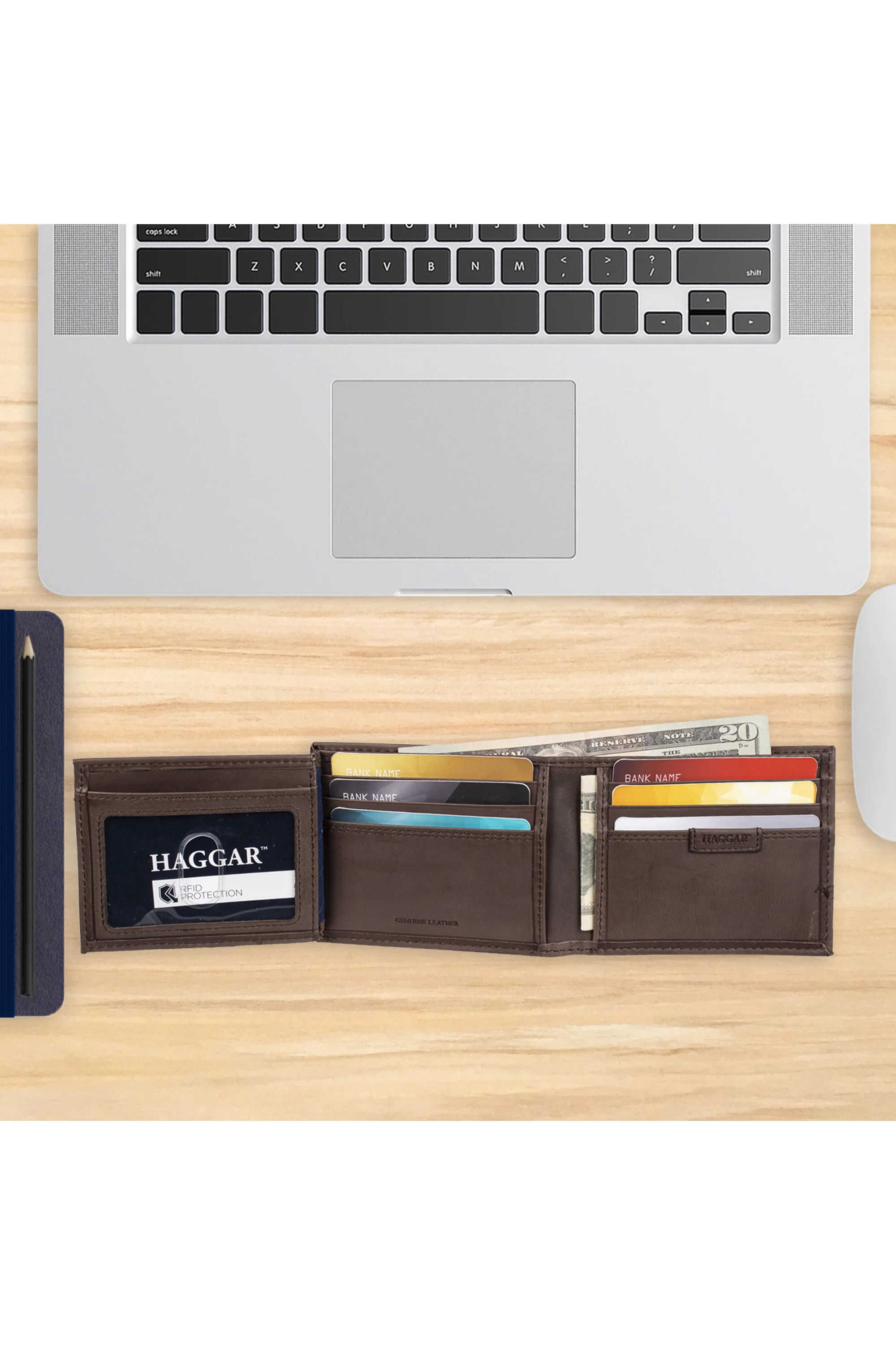 Non-RFID Carizzo Traveler Bifold Wallet - Brown - Image 6