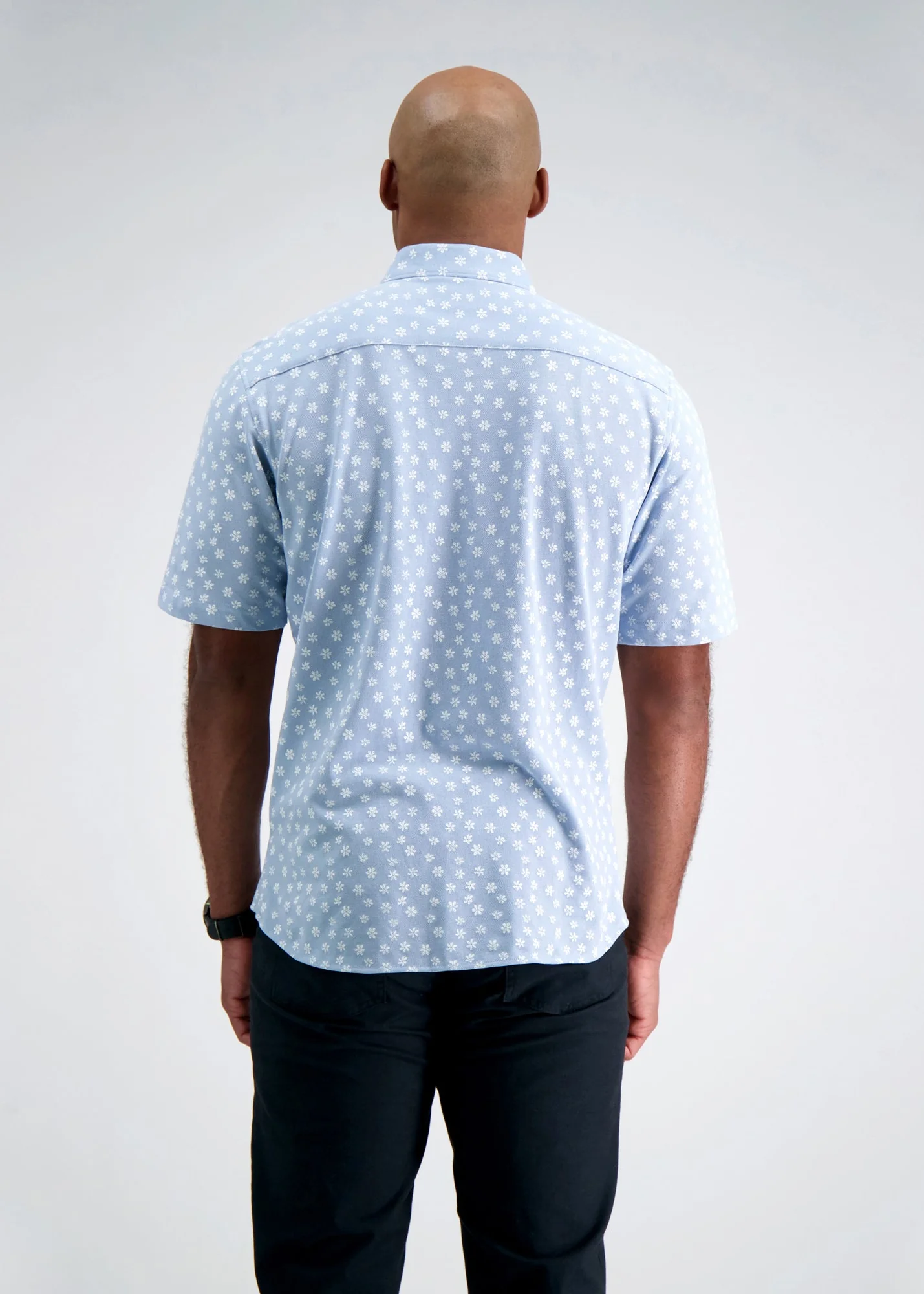 Pique Button Down Shirt - Floral Stamp - Image 5
