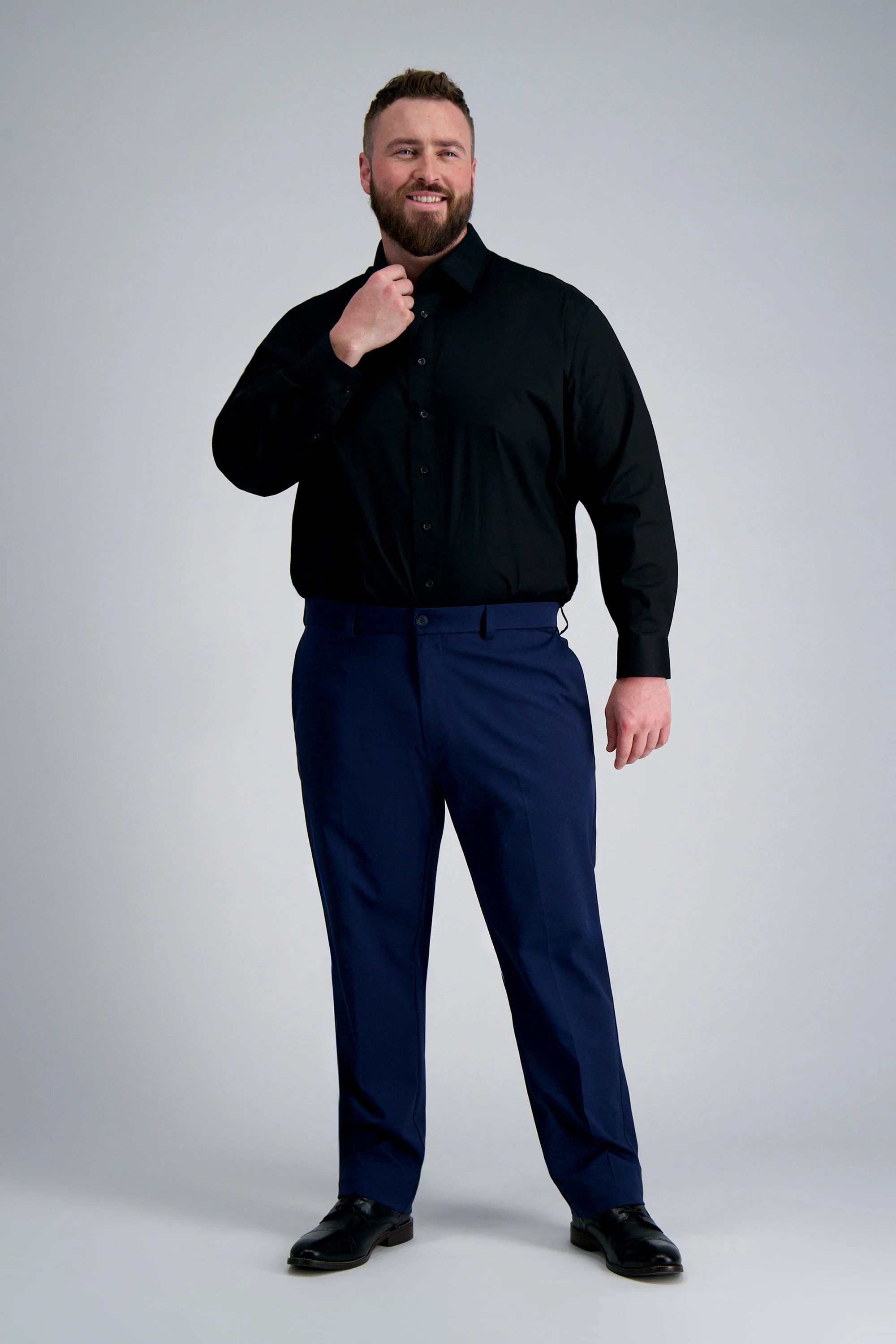 Premium Comfort Big Dress Shirt - Black - Image 3