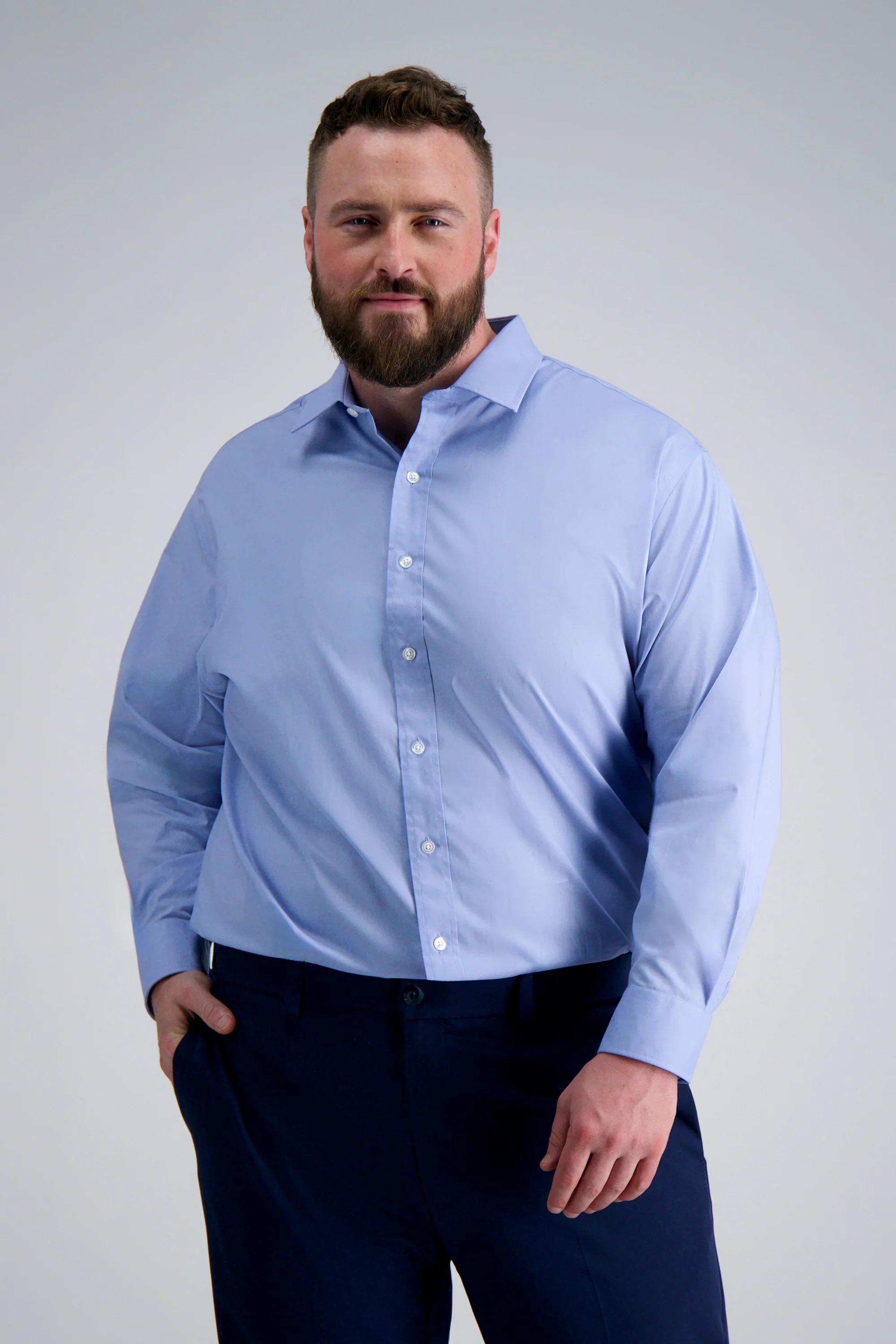 Premium Comfort Big Dress Shirt - Blue