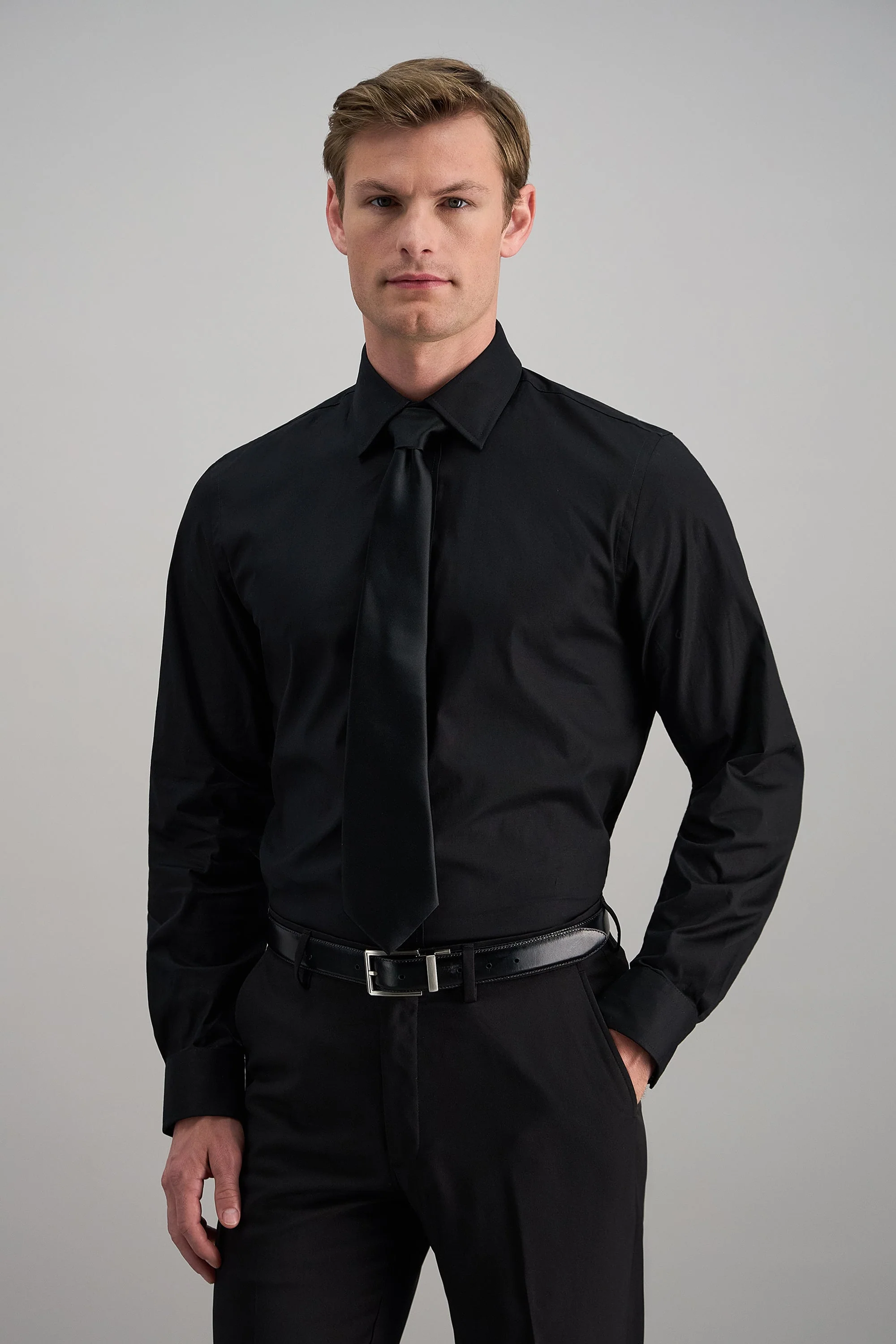 Premium Comfort Dress Shirt - Black - Image 2