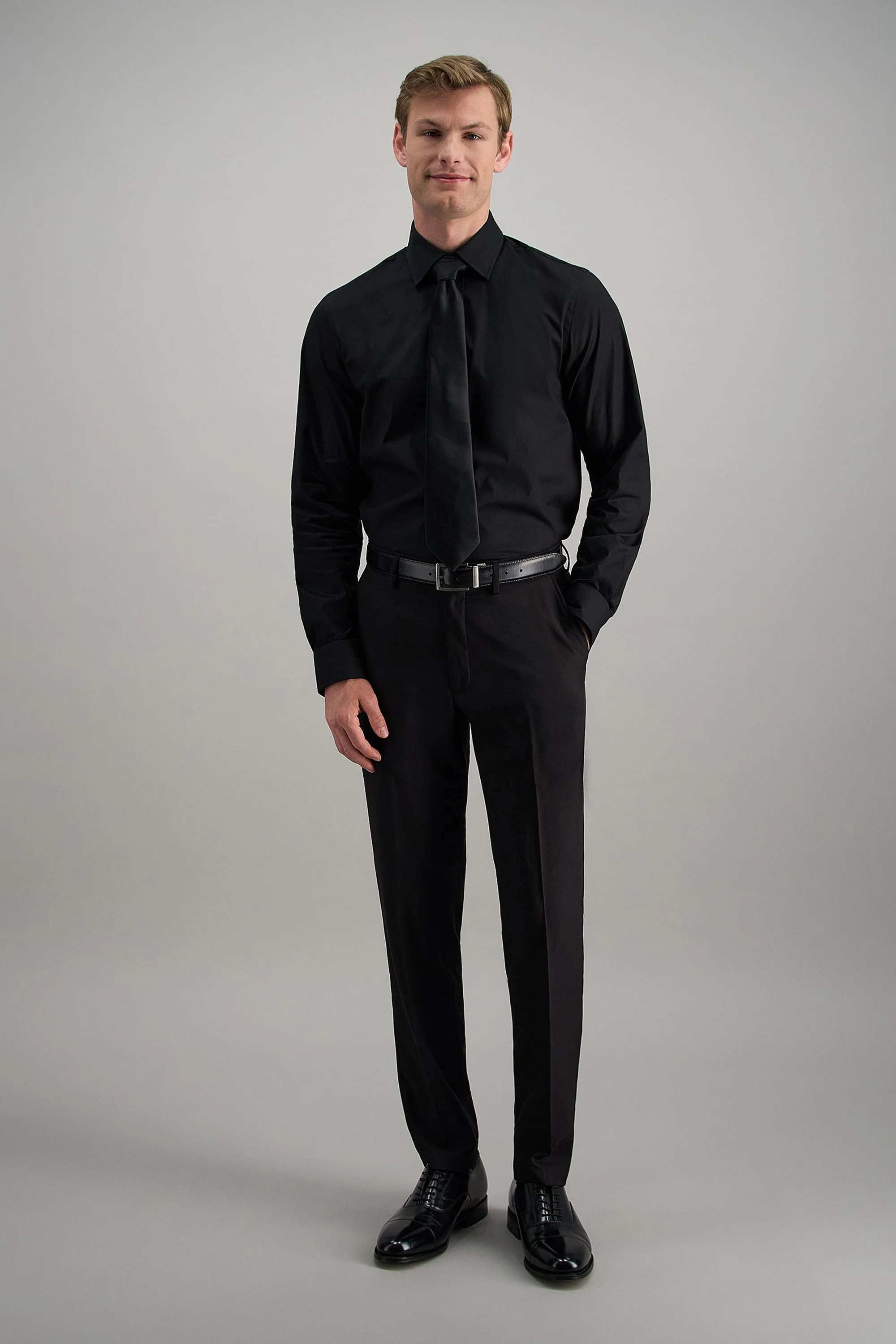 Premium Comfort Dress Shirt - Black - Image 3