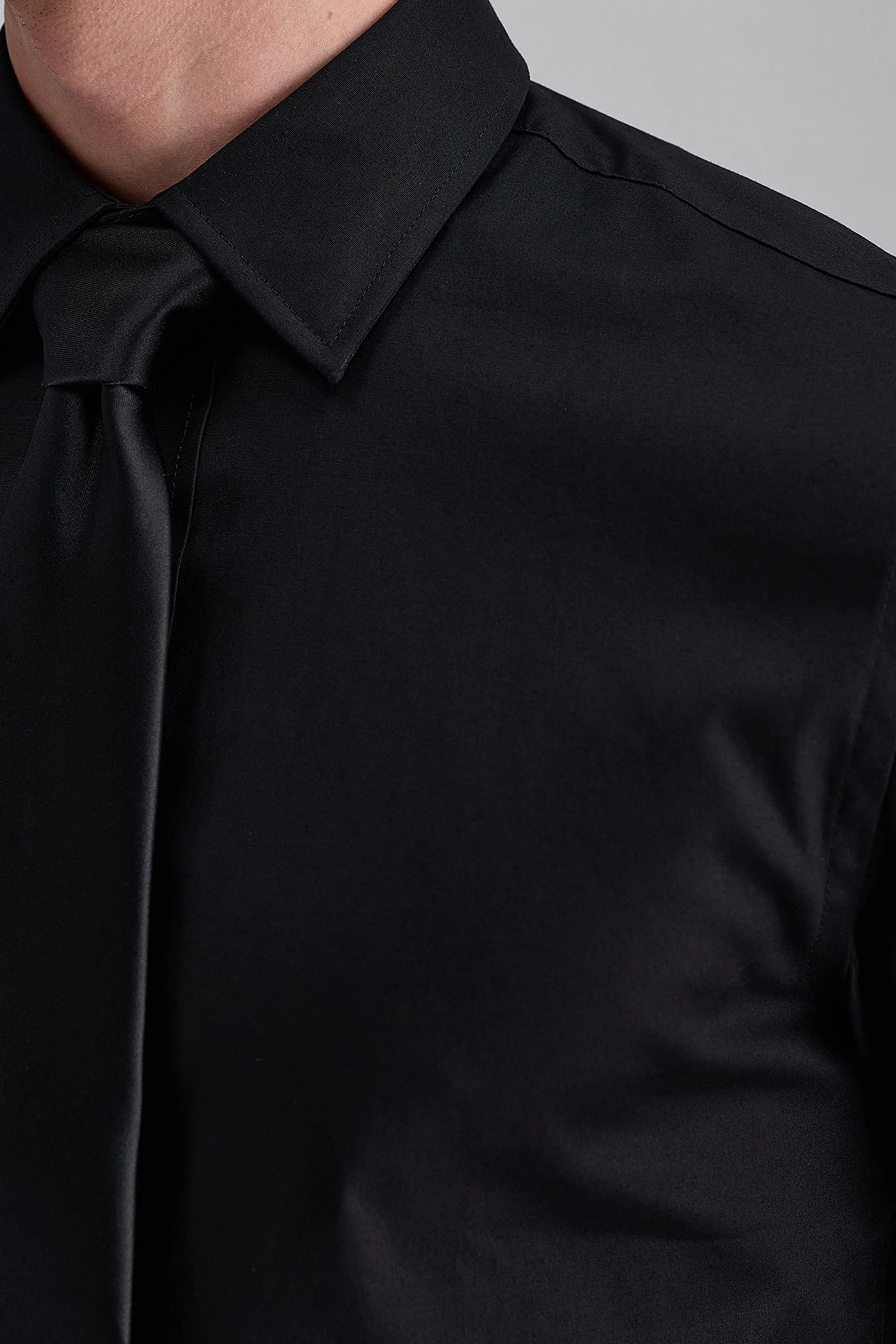 Premium Comfort Dress Shirt - Black - Image 5