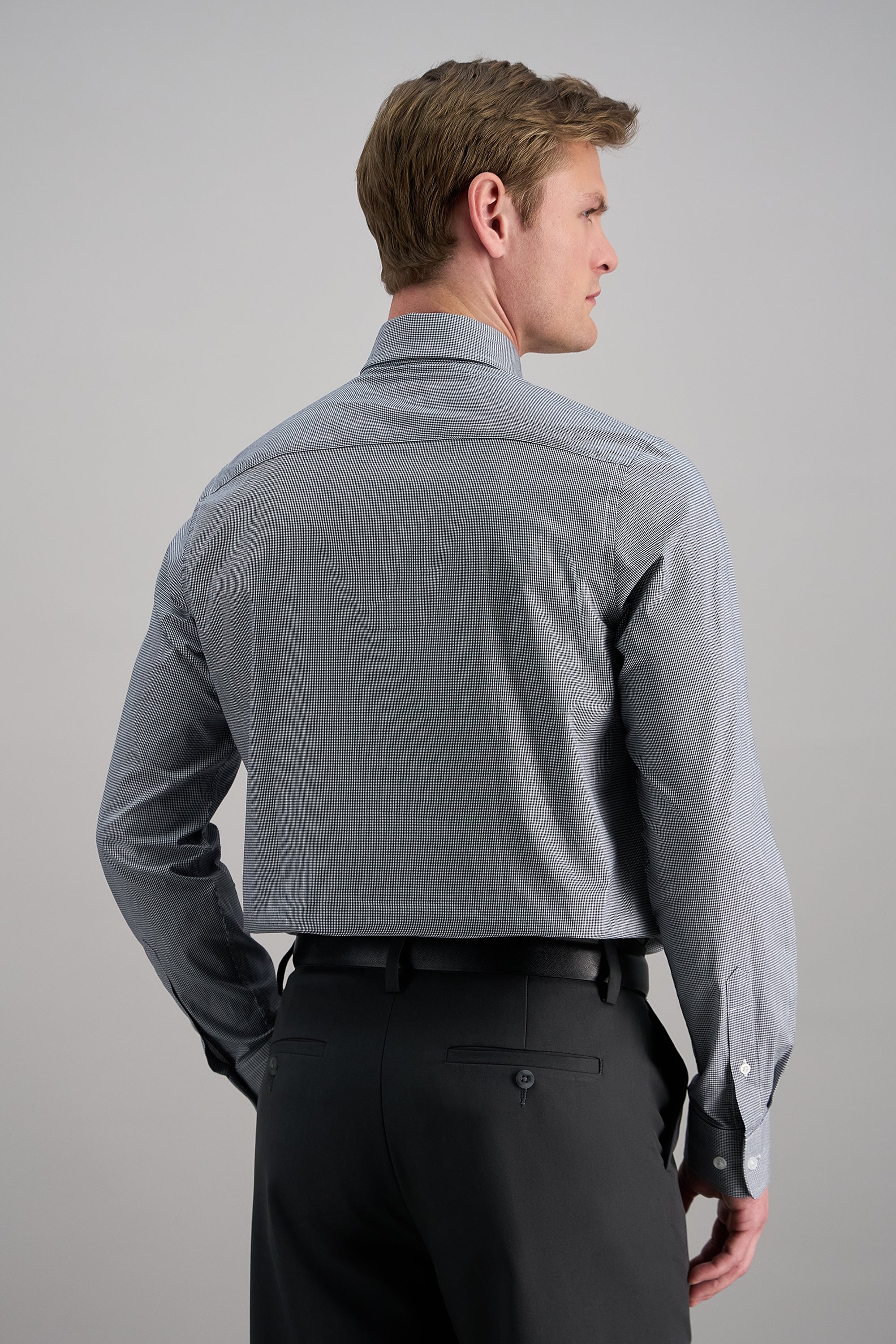 Premium Comfort Dress Shirt - Black Check - Image 4