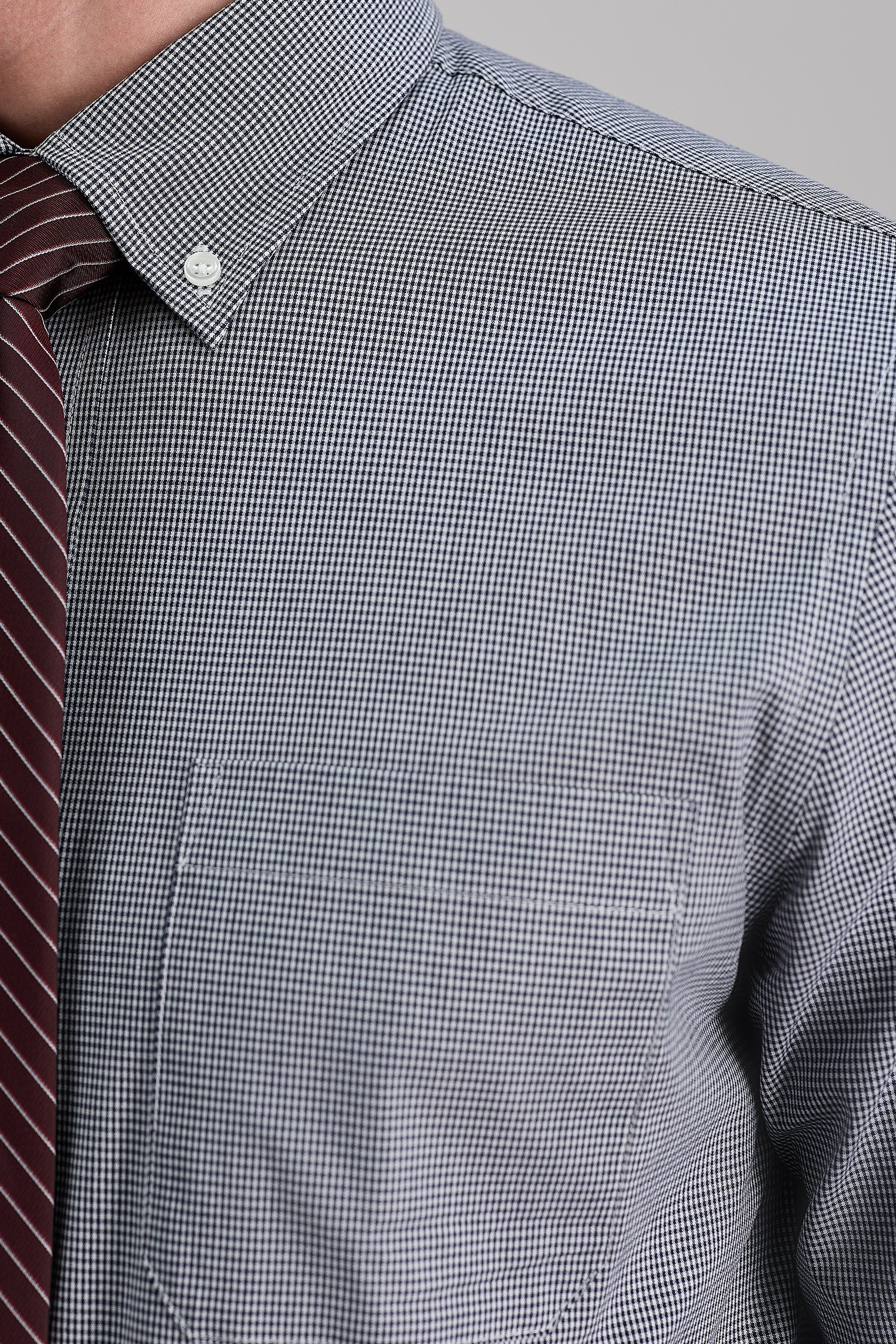 Premium Comfort Dress Shirt - Black Check - Image 5