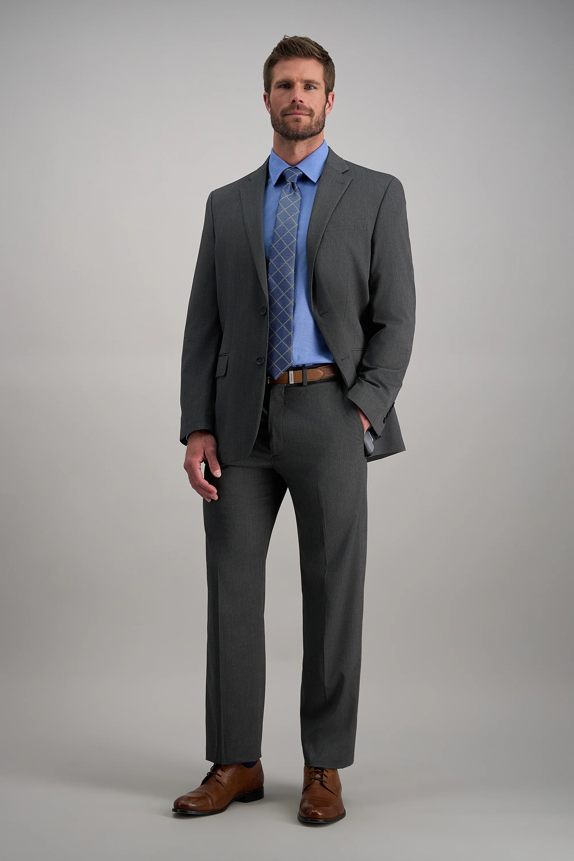 Premium Comfort Dress Shirt - Blue Dobby - Image 3