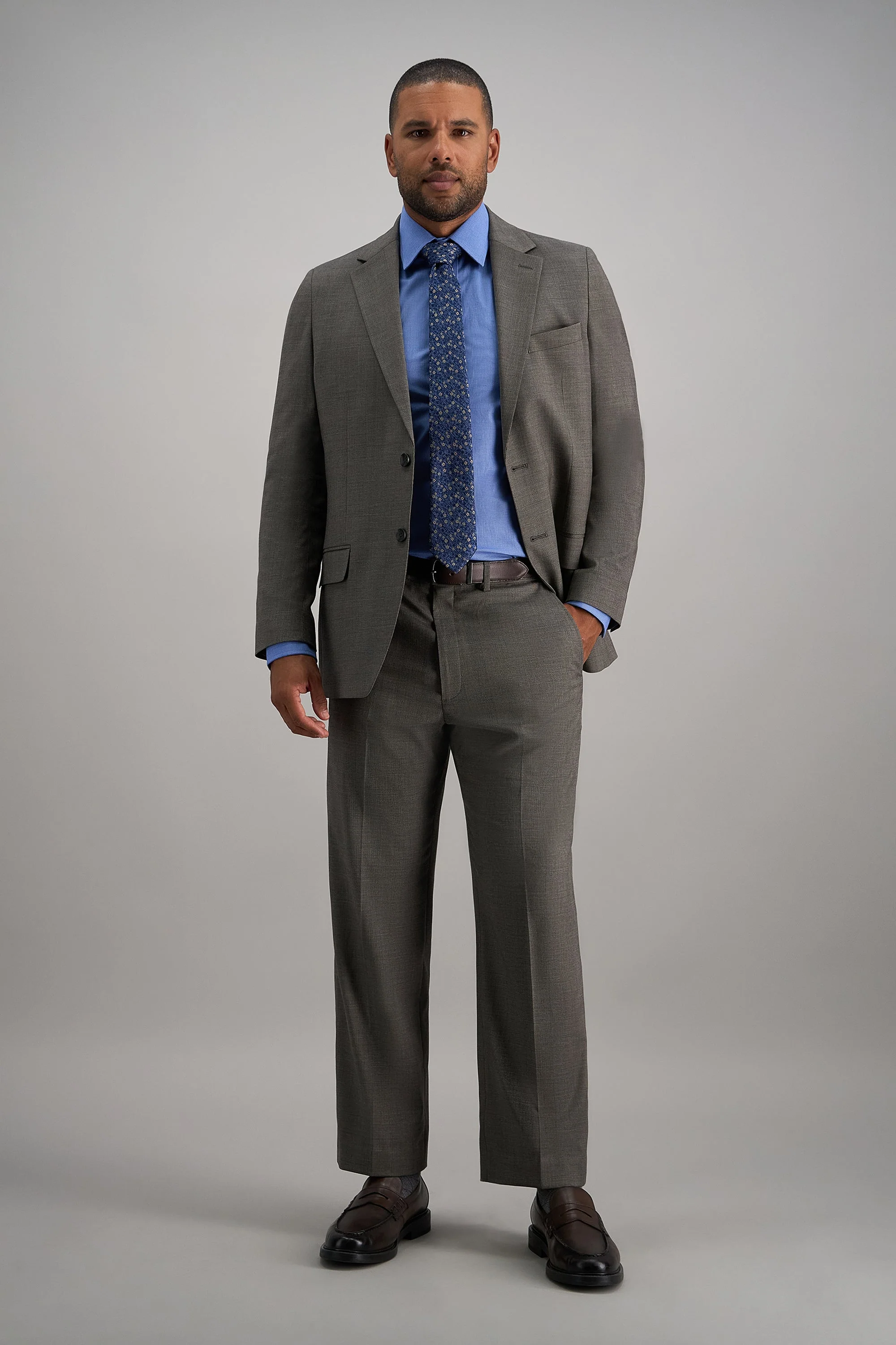 Premium Comfort Dress Shirt - Blue Dobby - Image 3