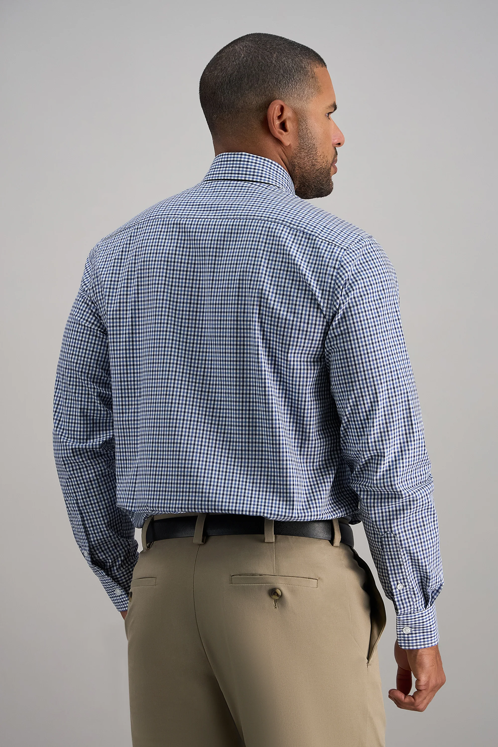 Premium Comfort Dress Shirt - Blue Plaid - Image 4