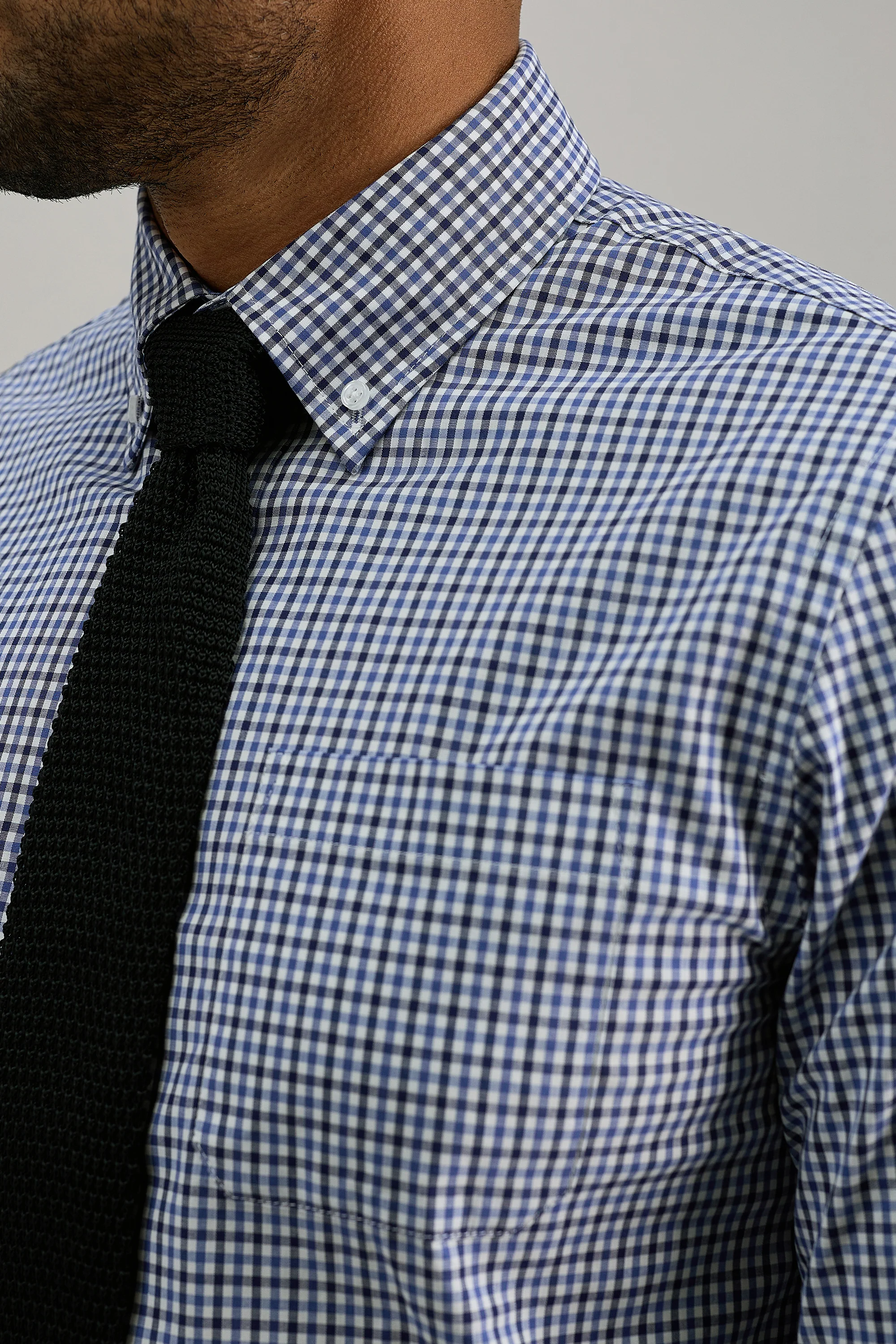 Premium Comfort Dress Shirt - Blue Plaid - Image 5