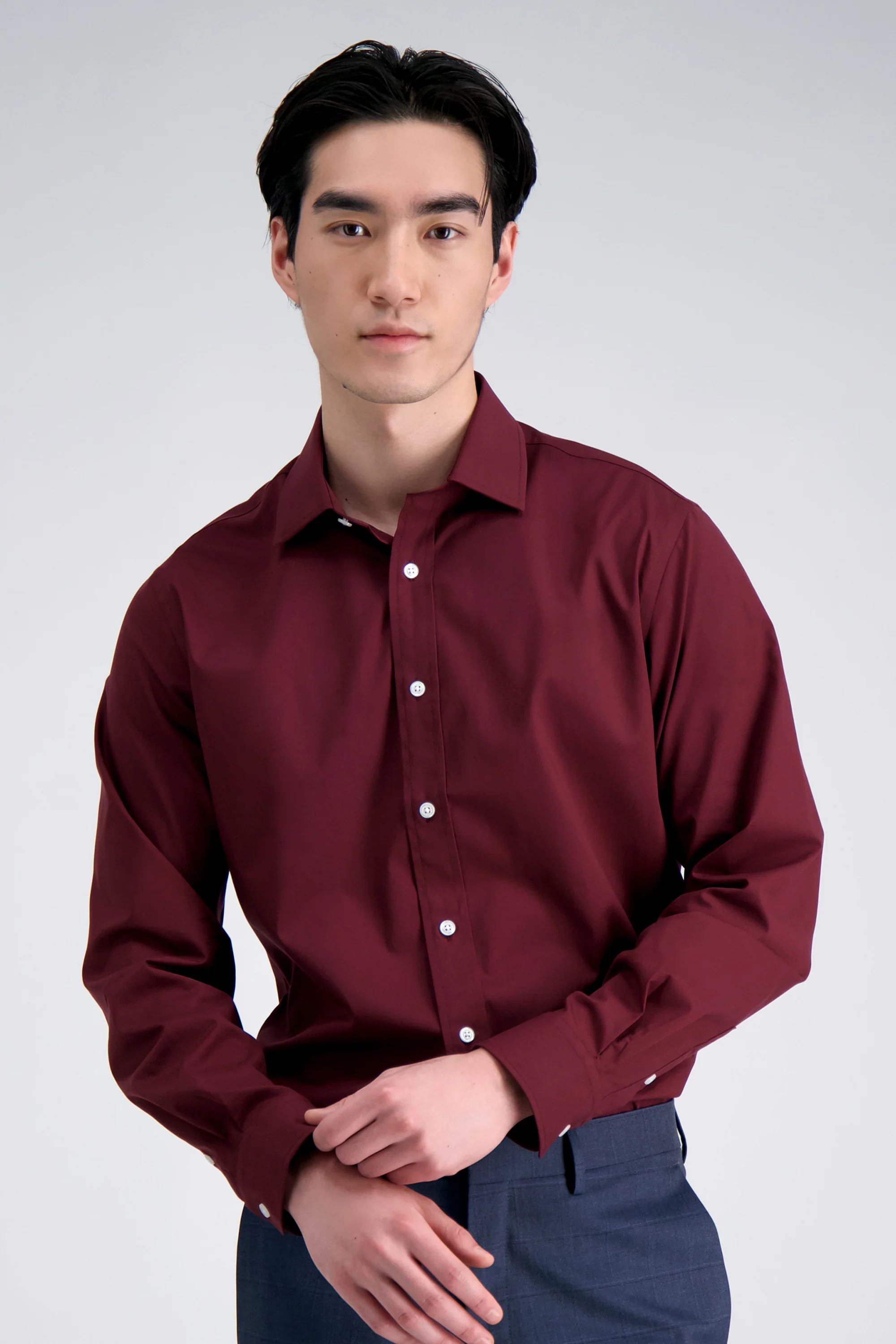 Premium Comfort Dress Shirt -  Dark Red