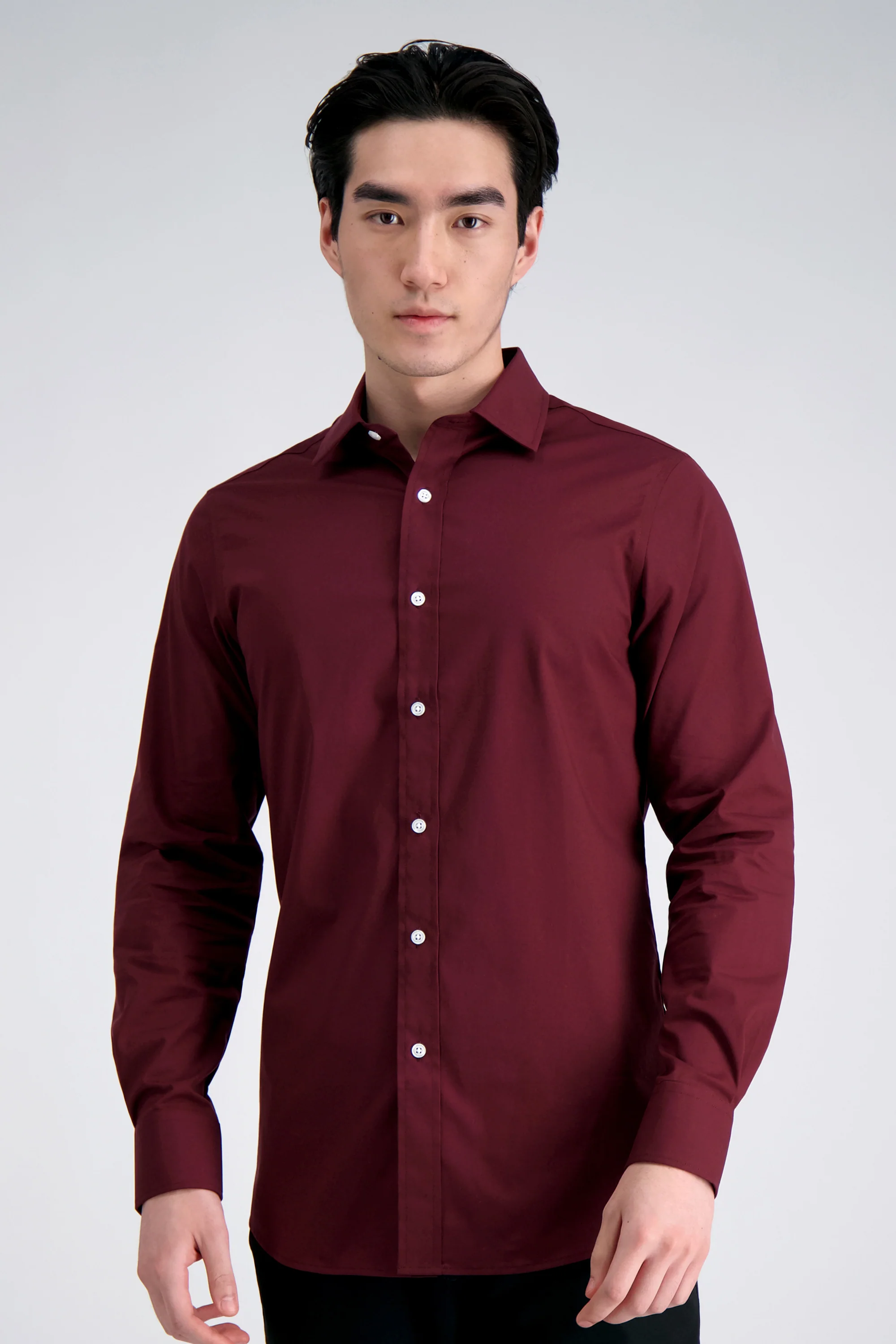 Premium Comfort Dress Shirt - Dark Red