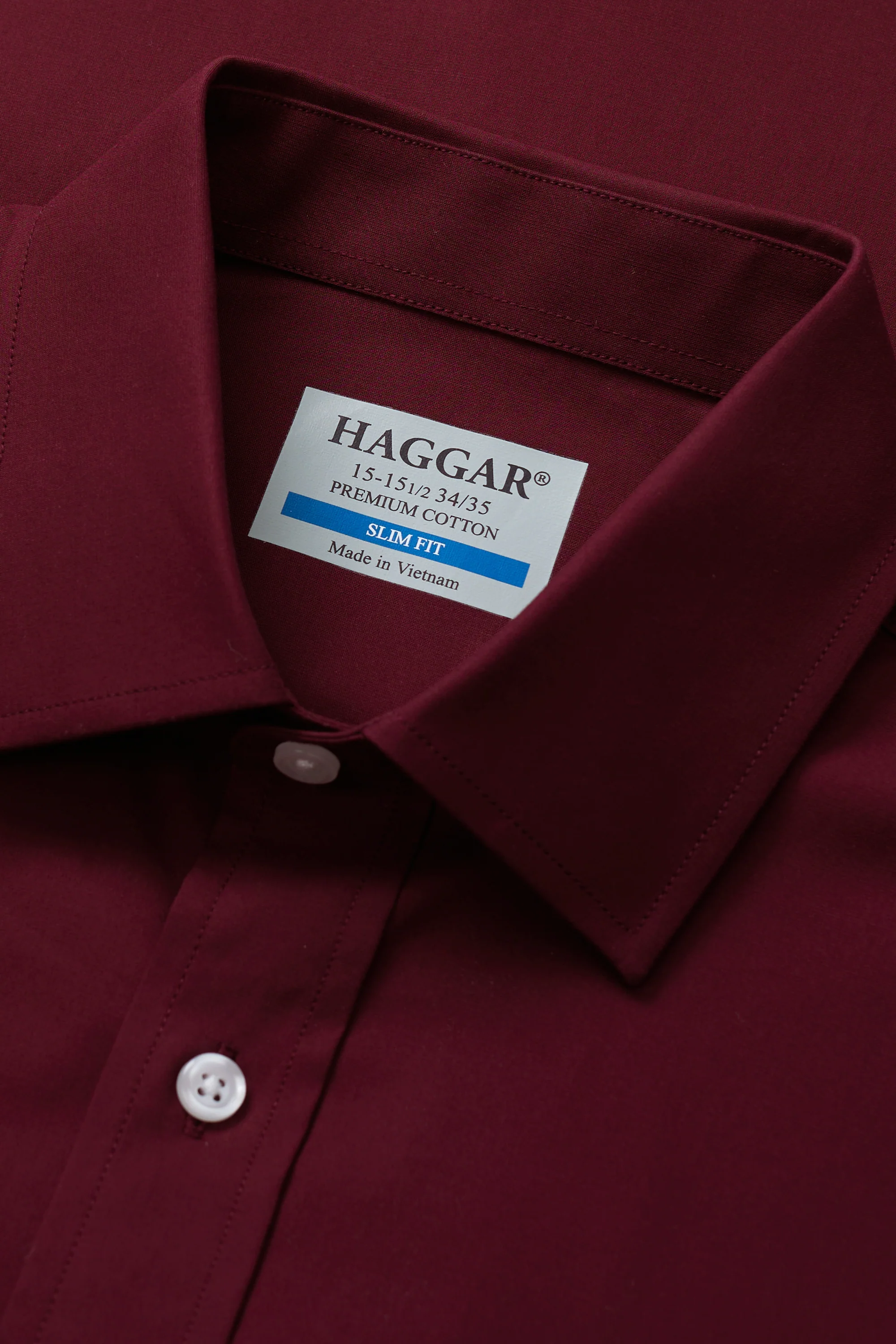 Premium Comfort Dress Shirt - Dark Red - Image 4