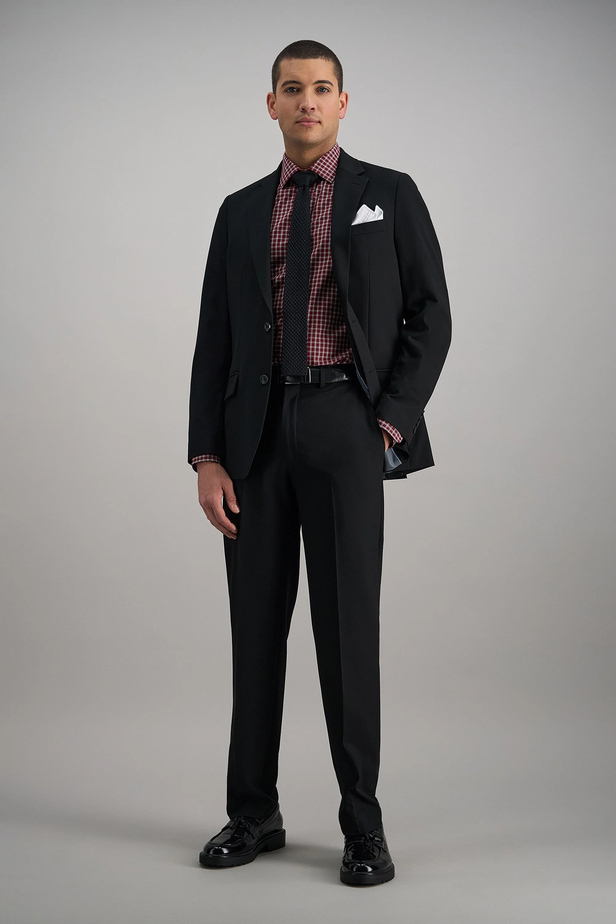Premium Comfort Dress Shirt -  Dark Red Check - Image 3