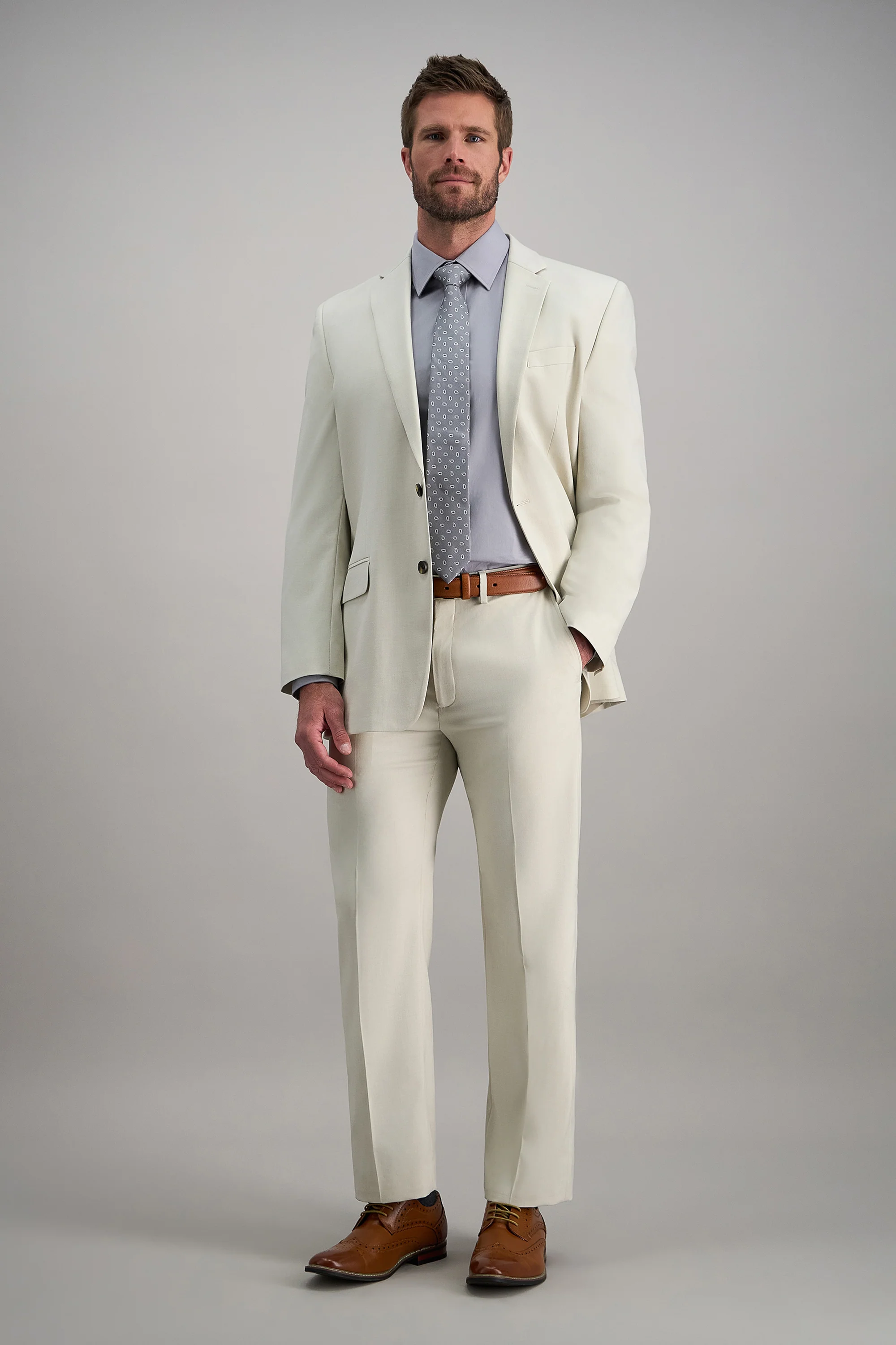 Premium Comfort Dress Shirt - Light Grey - Image 3
