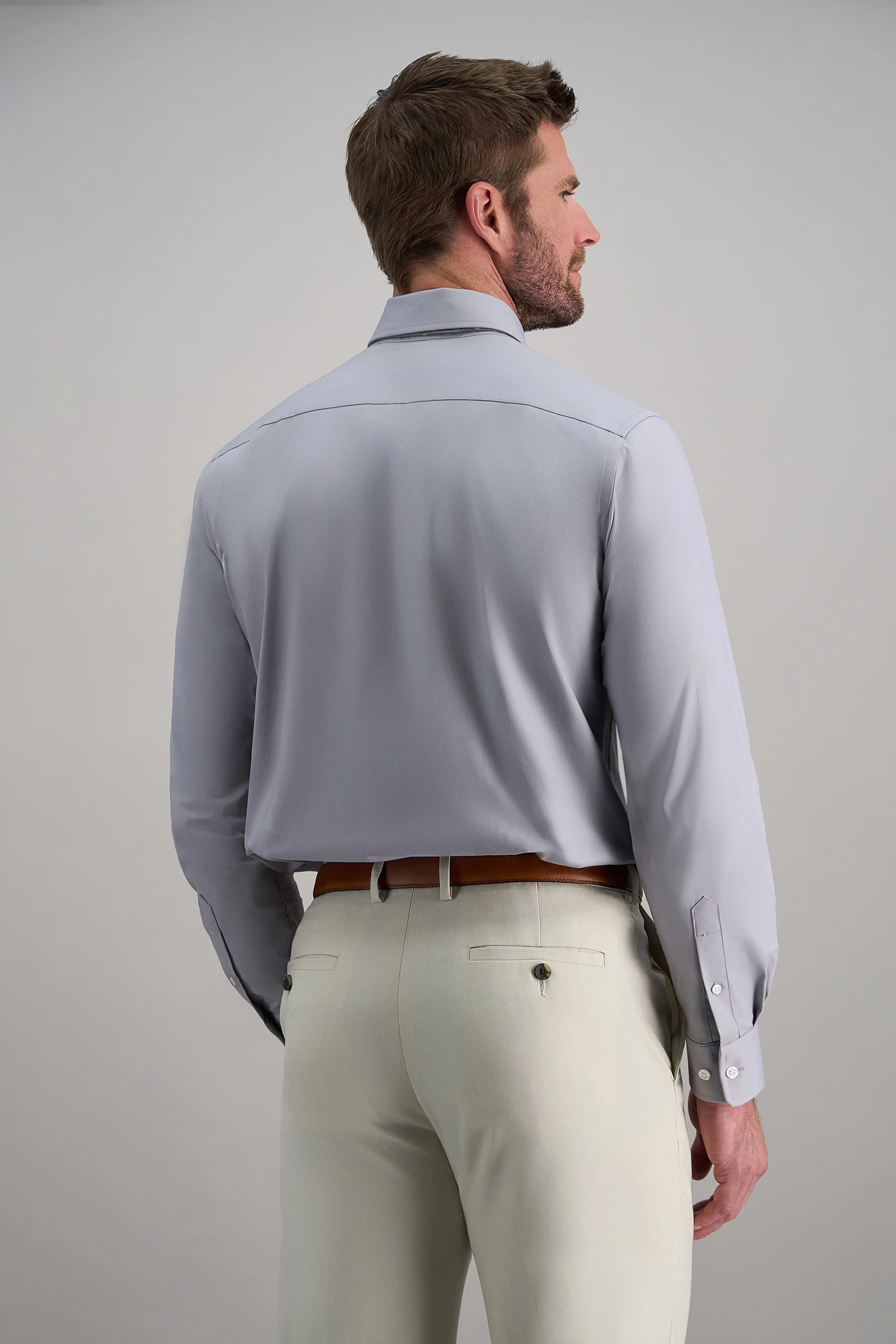 Premium Comfort Dress Shirt - Light Grey - Image 4